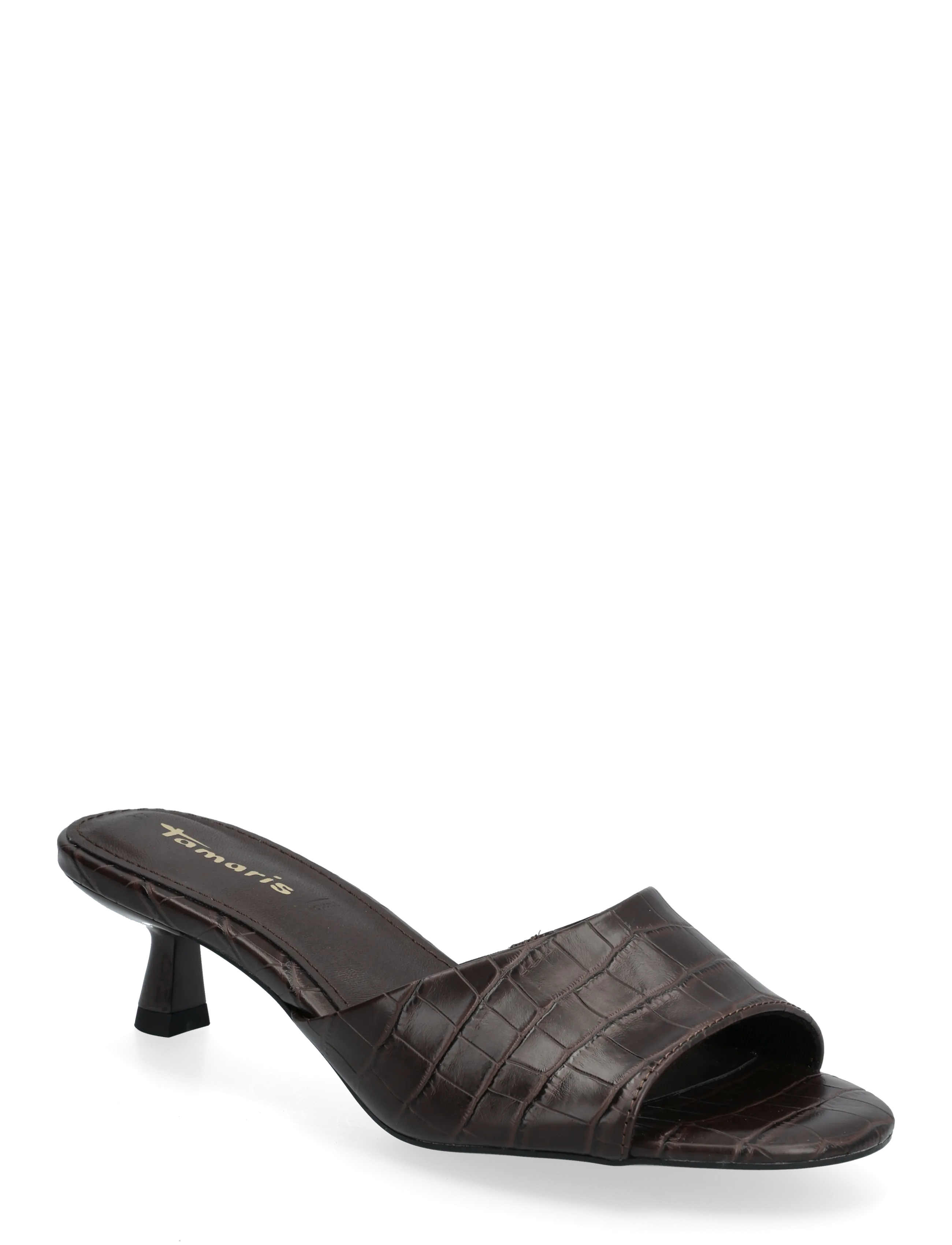 Tamaris Women Slides - Slipons med hæl - MOCCA CROCO / brown