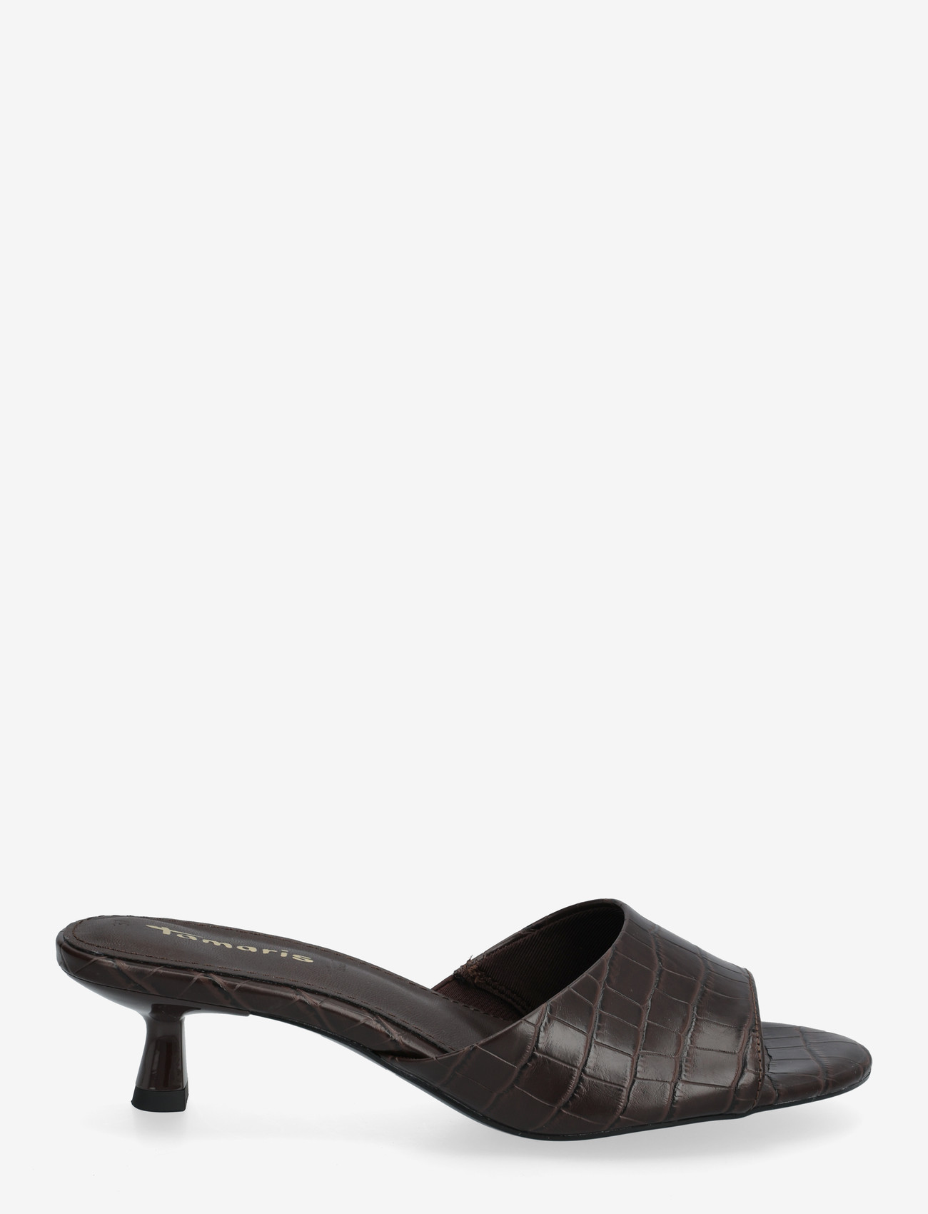 Tamaris - Women Slides - mules med klack - mocca croco - 1