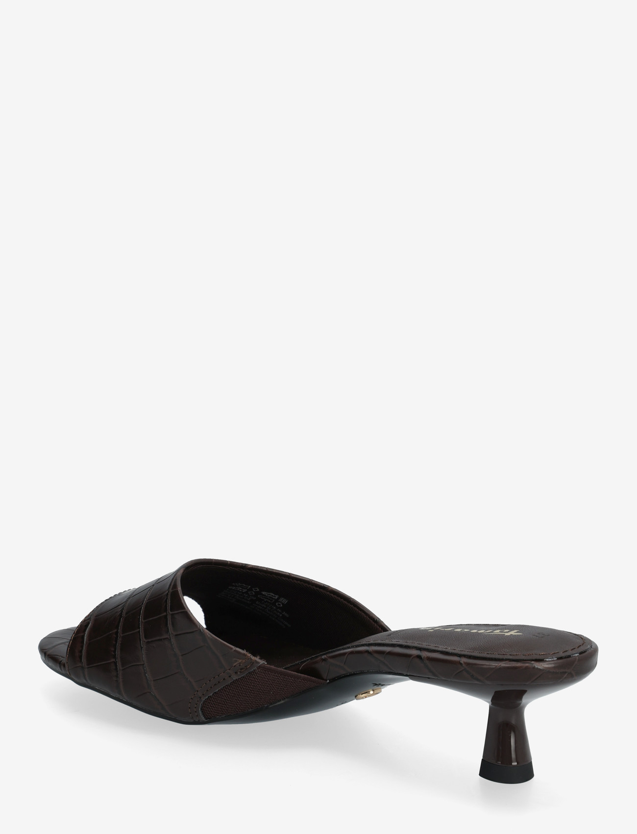 Tamaris - Women Slides - mules med klack - mocca croco - 2