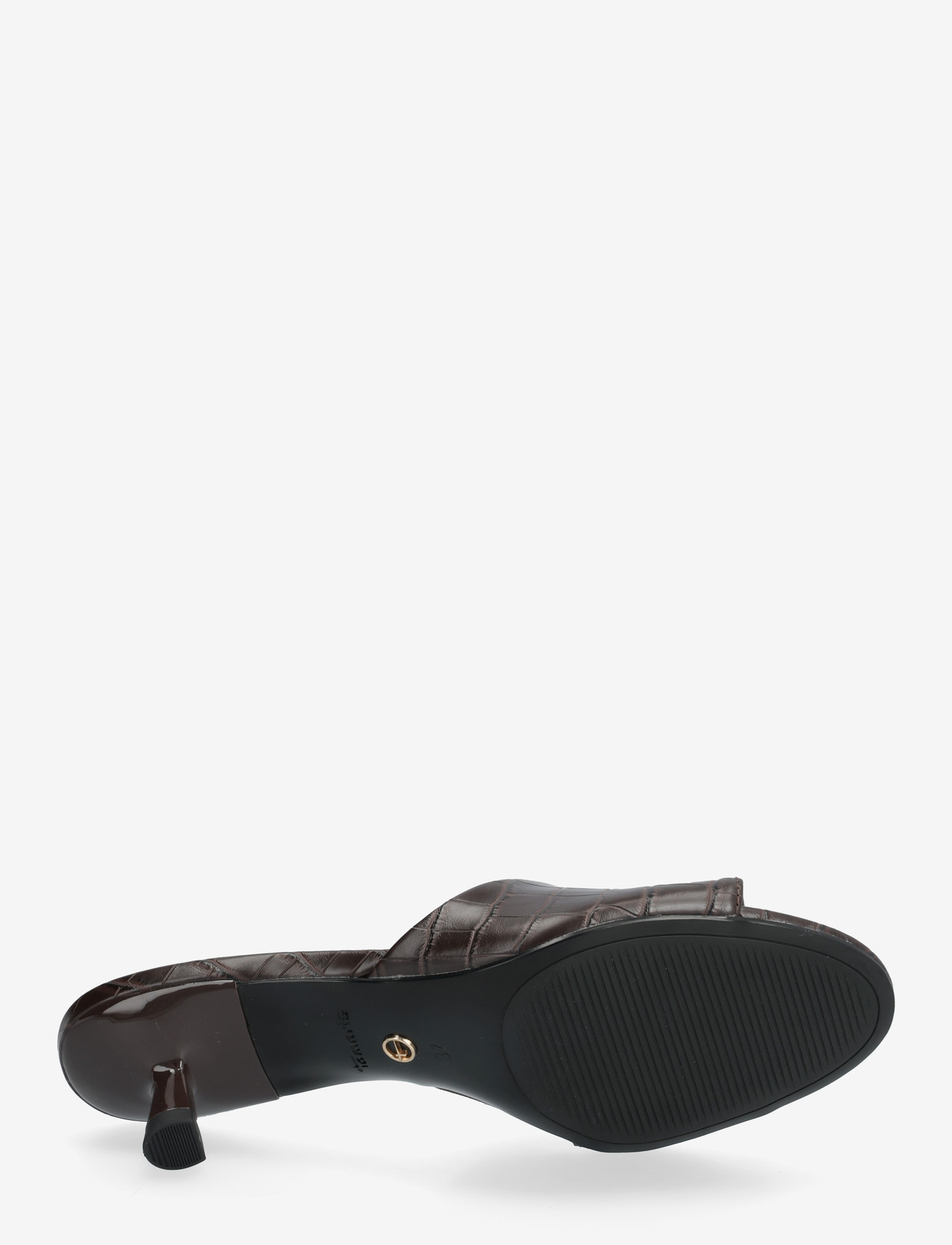 Tamaris - Women Slides - mules med klack - mocca croco - 4