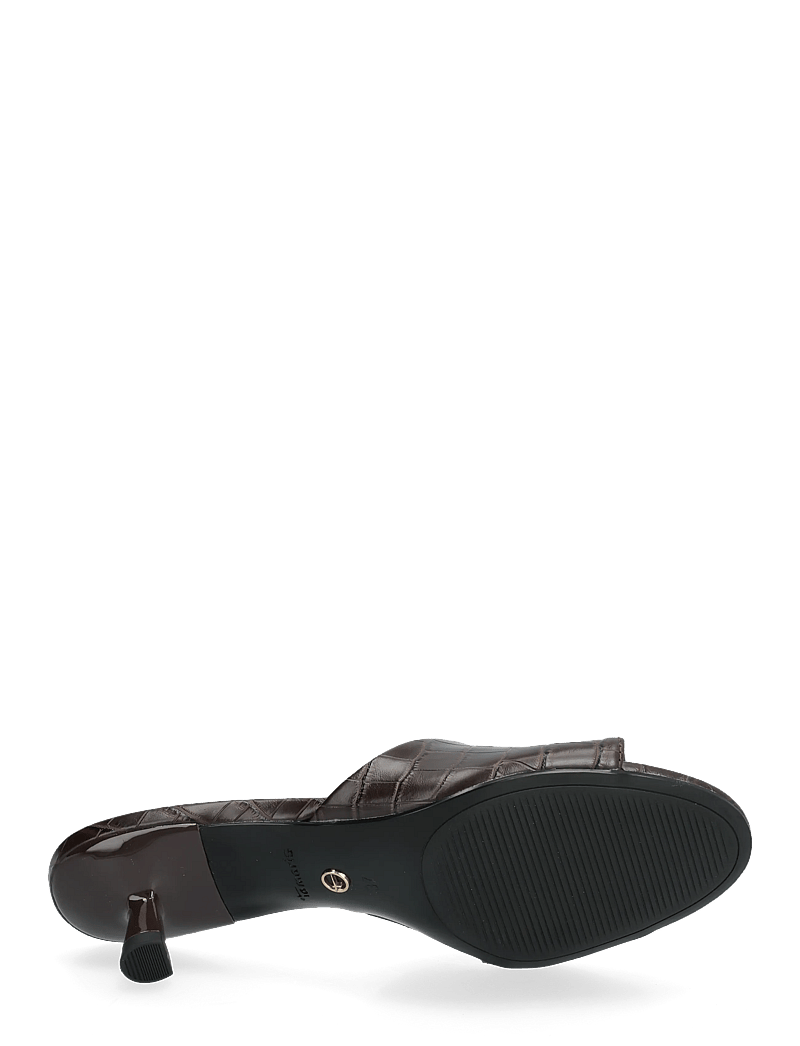 Tamaris - Women Slides - mules med klack - mocca croco - 4