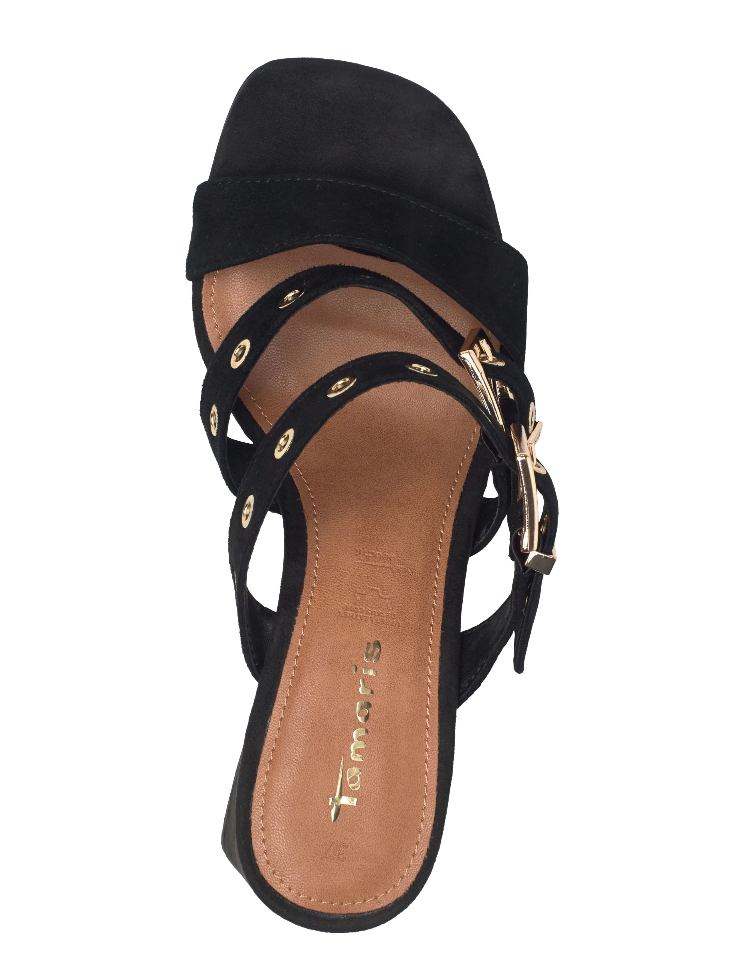 Tamaris - Women Slides - mules med klack - black - 3