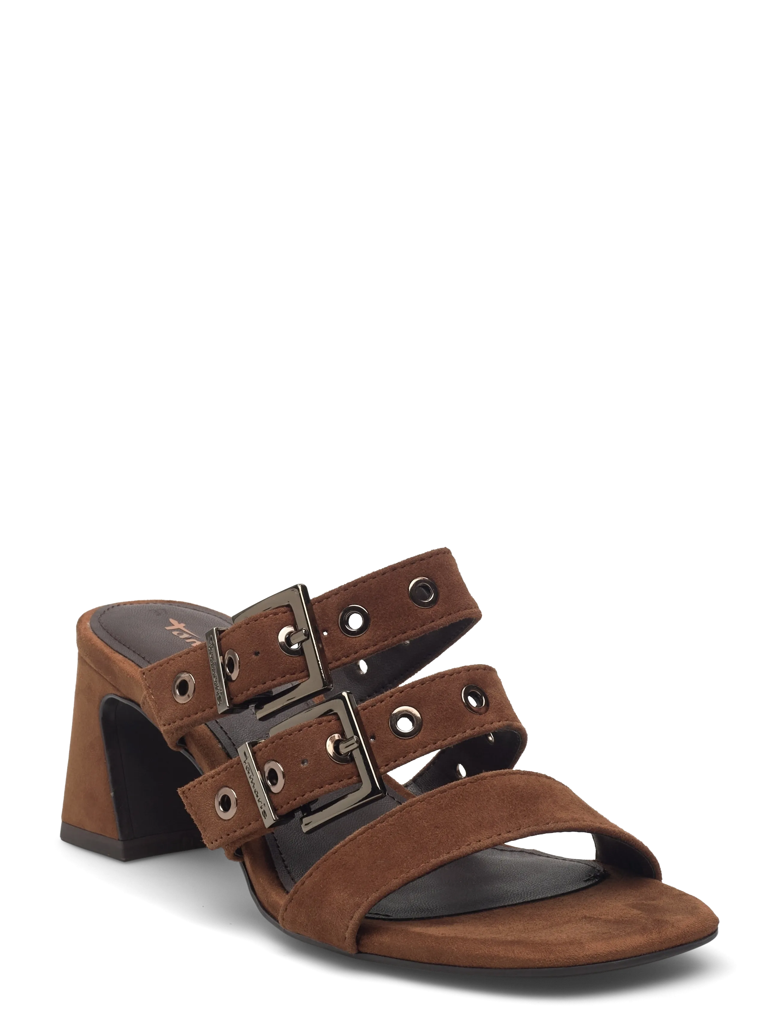 Tamaris Women Slides, 38, Heels, Braun - Heeled Sandals, Frauen