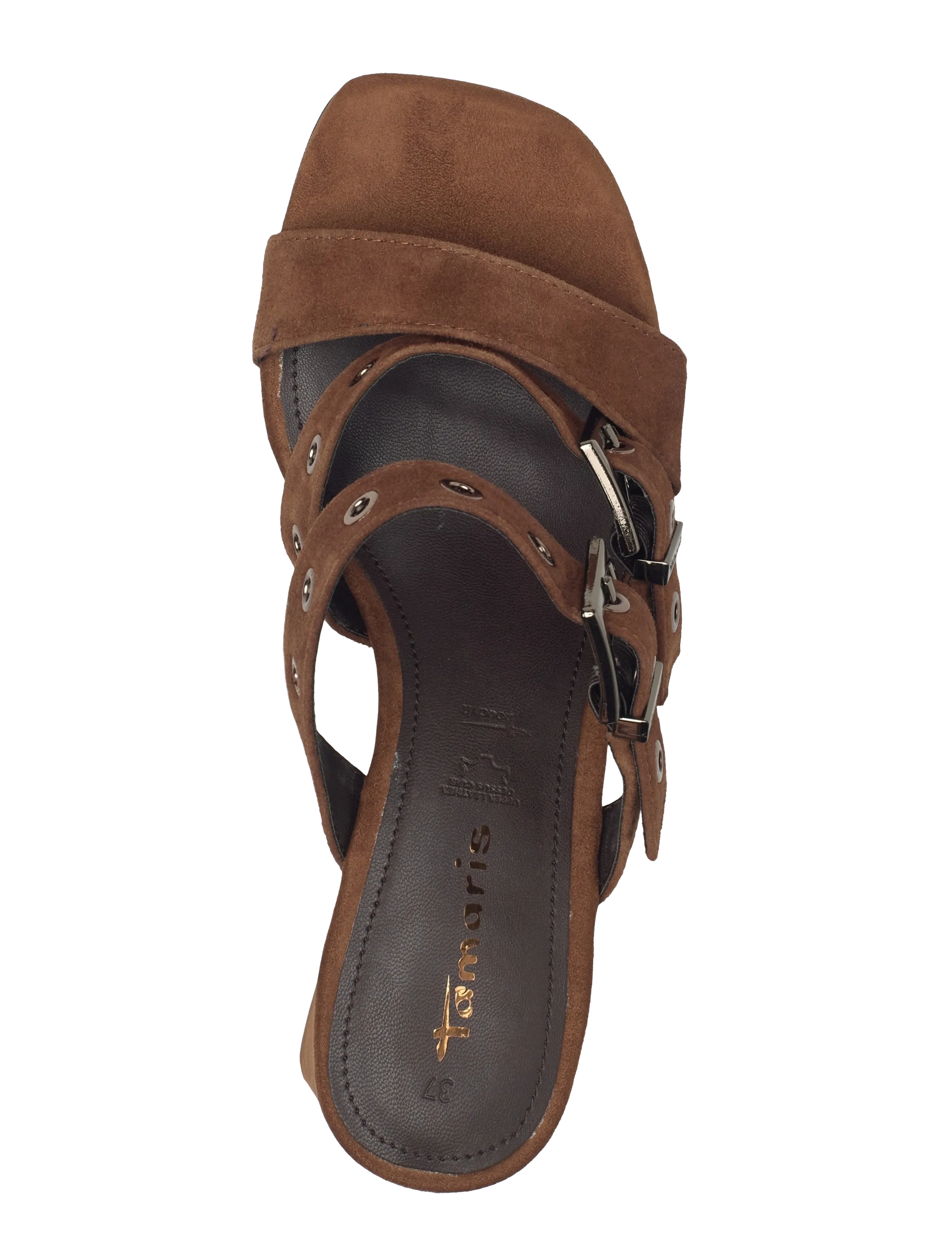 Tamaris - Women Slides - heeled mules - cognac - 3