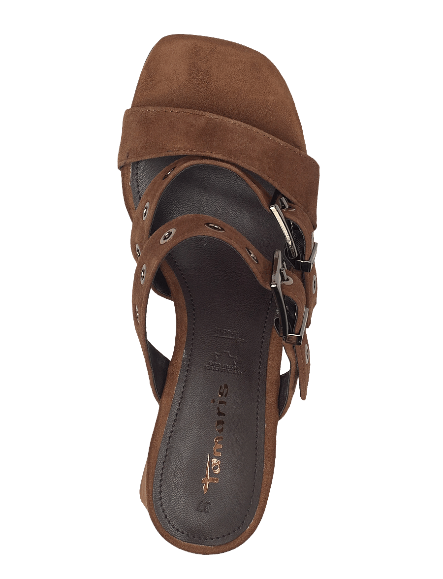 Tamaris - Women Slides - pantoletten mit absatz - cognac - 3