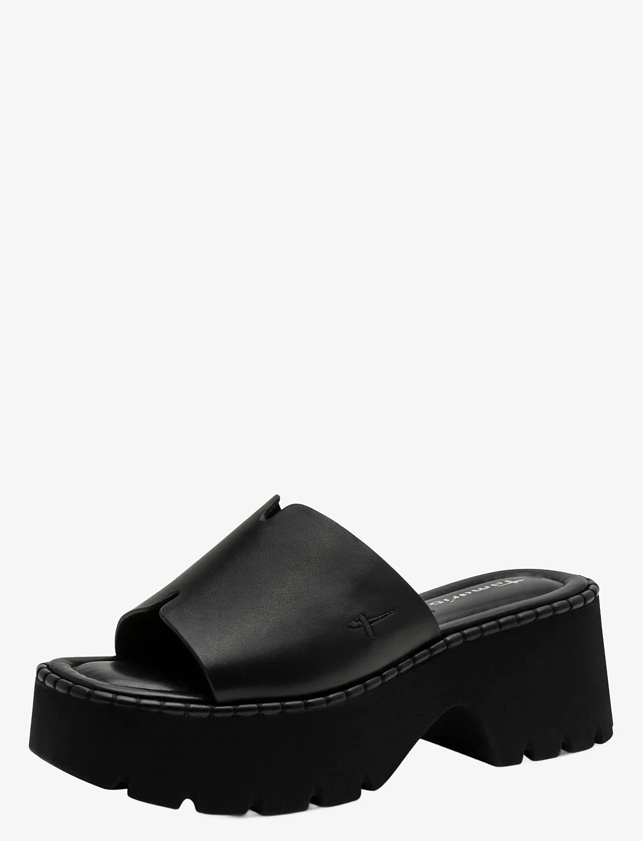 Tamaris - Women Slides - platformsandaler - black leather - 0