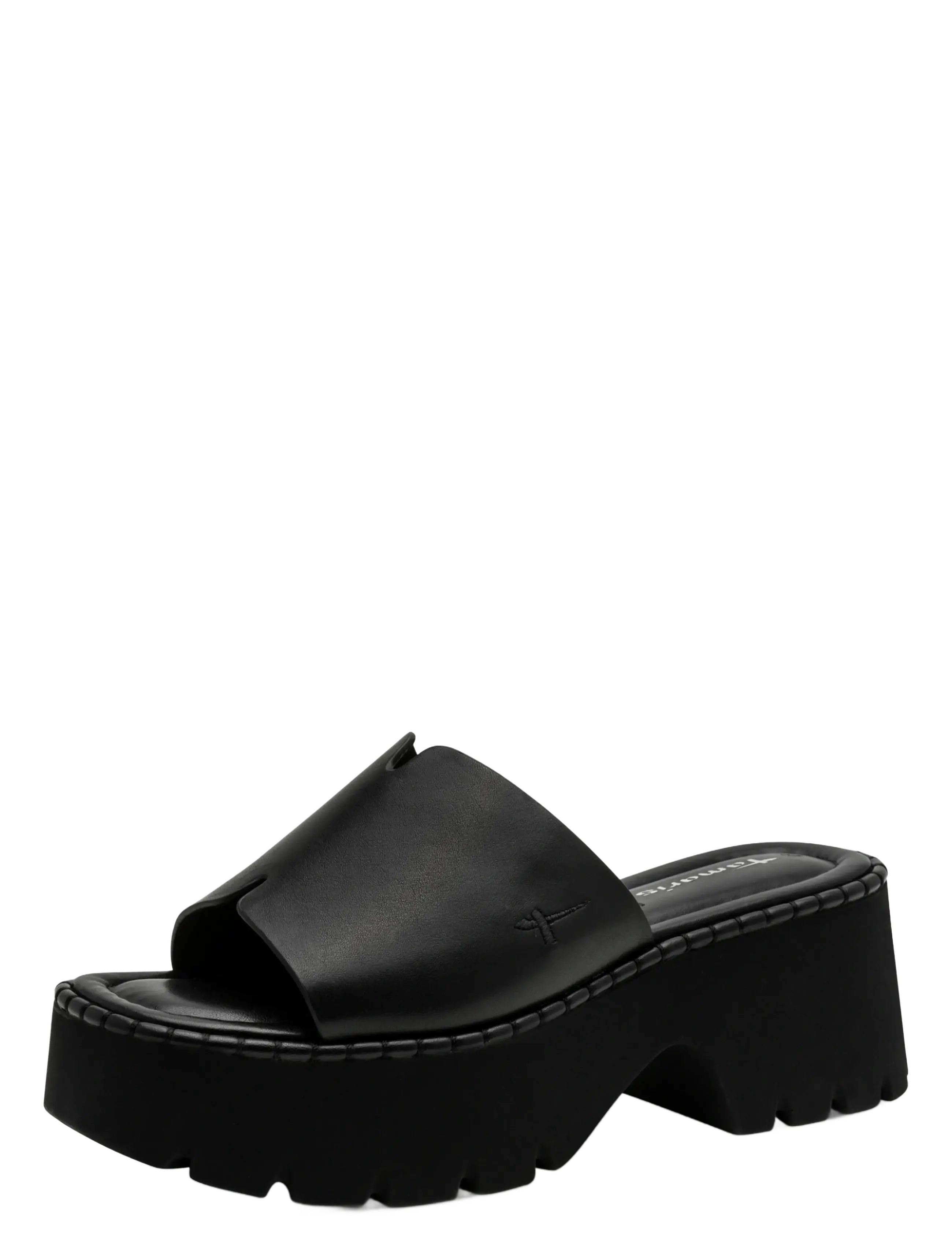 Tamaris Women Slides - Platformsandalen - BLACK LEATHER / black