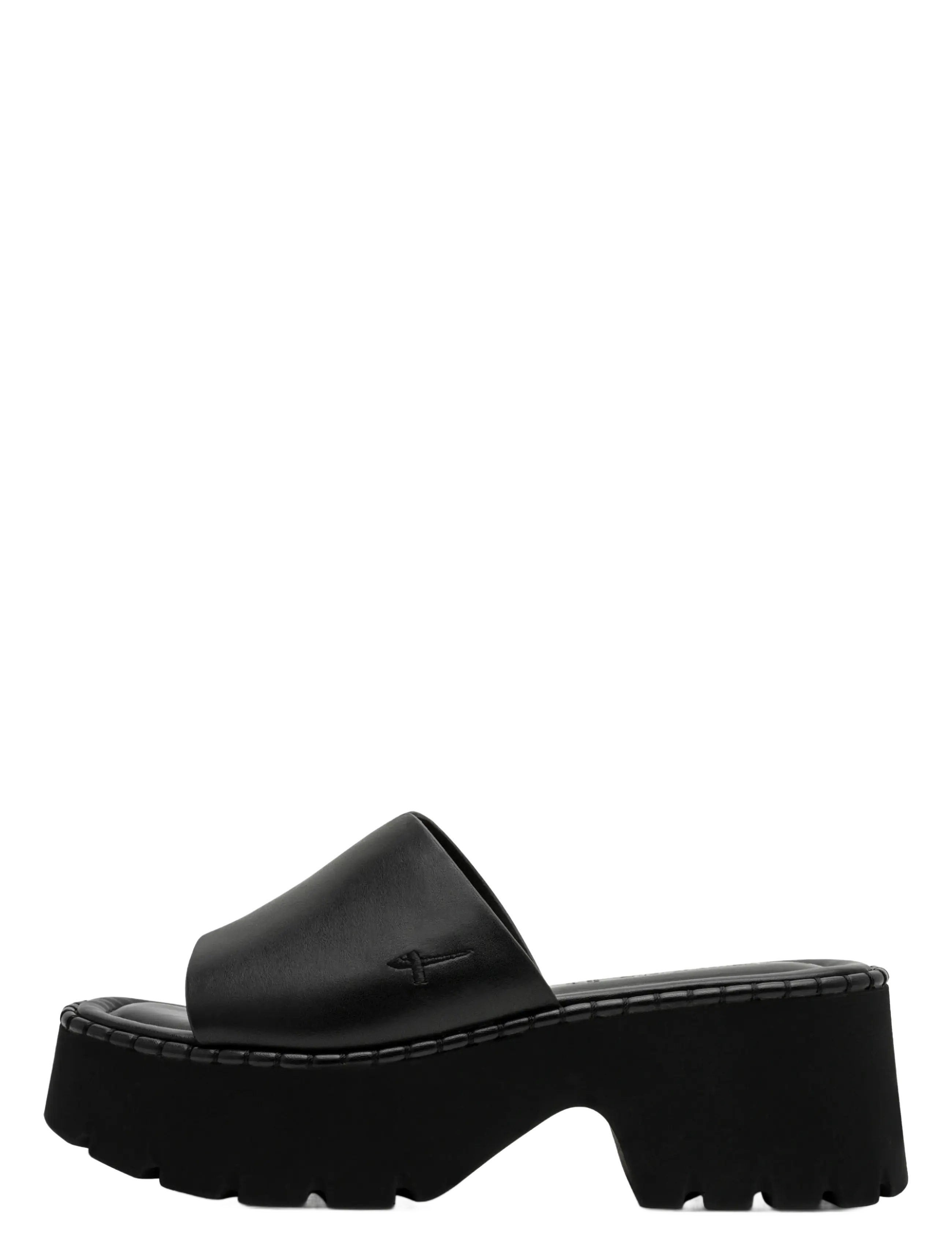 Tamaris - Women Slides - black leather - 1