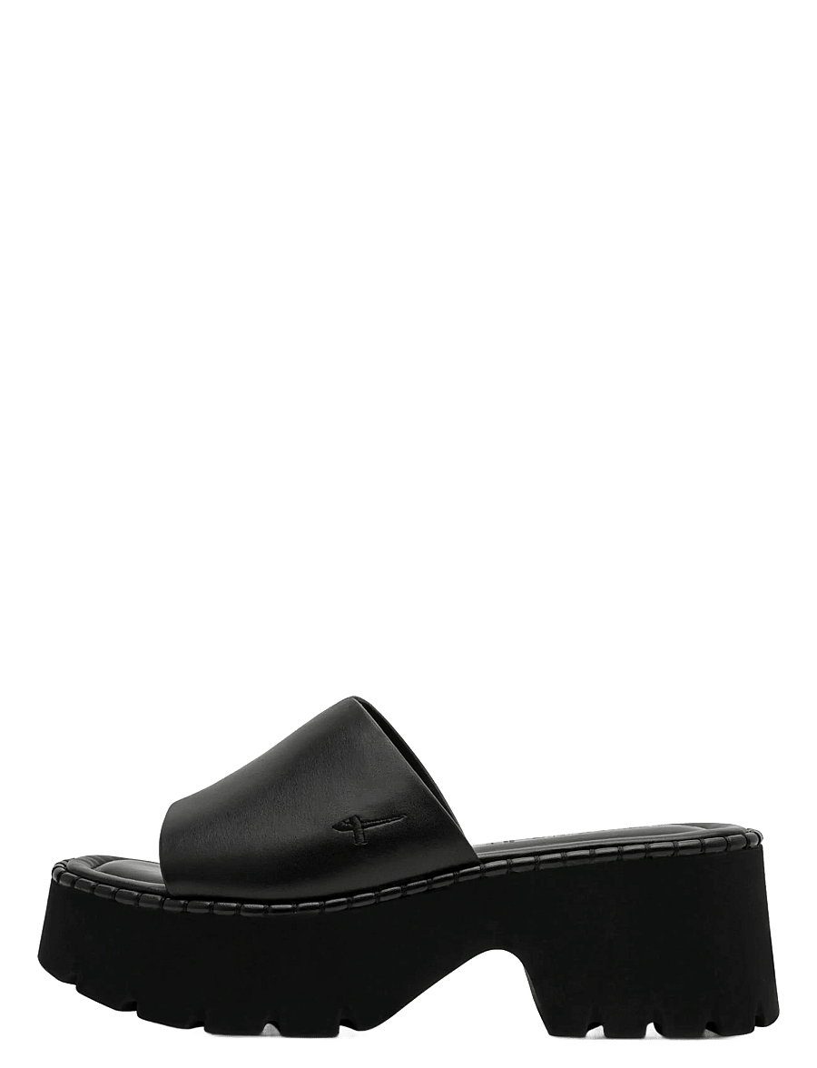 Tamaris - Women Slides - black leather - 1