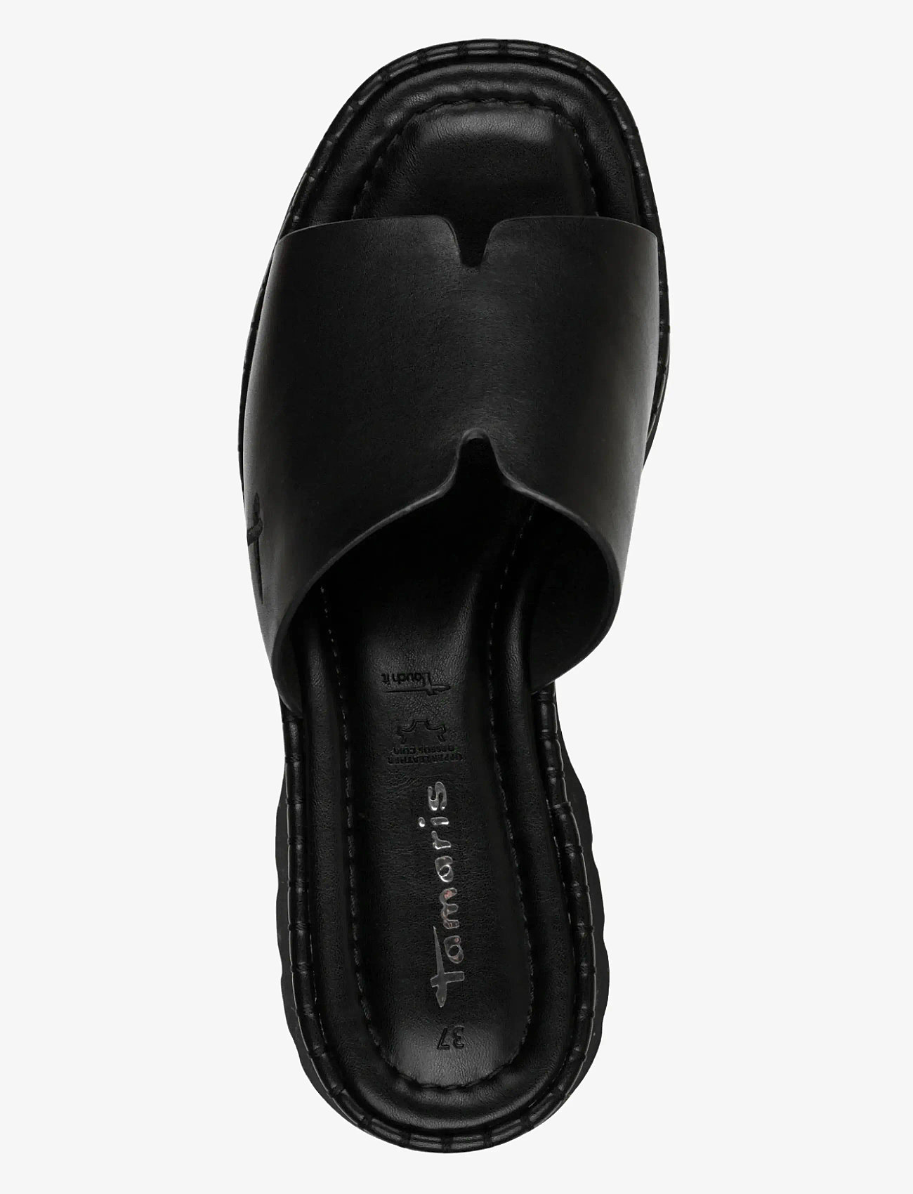 Tamaris - Women Slides - platformsandaler - black leather - 4