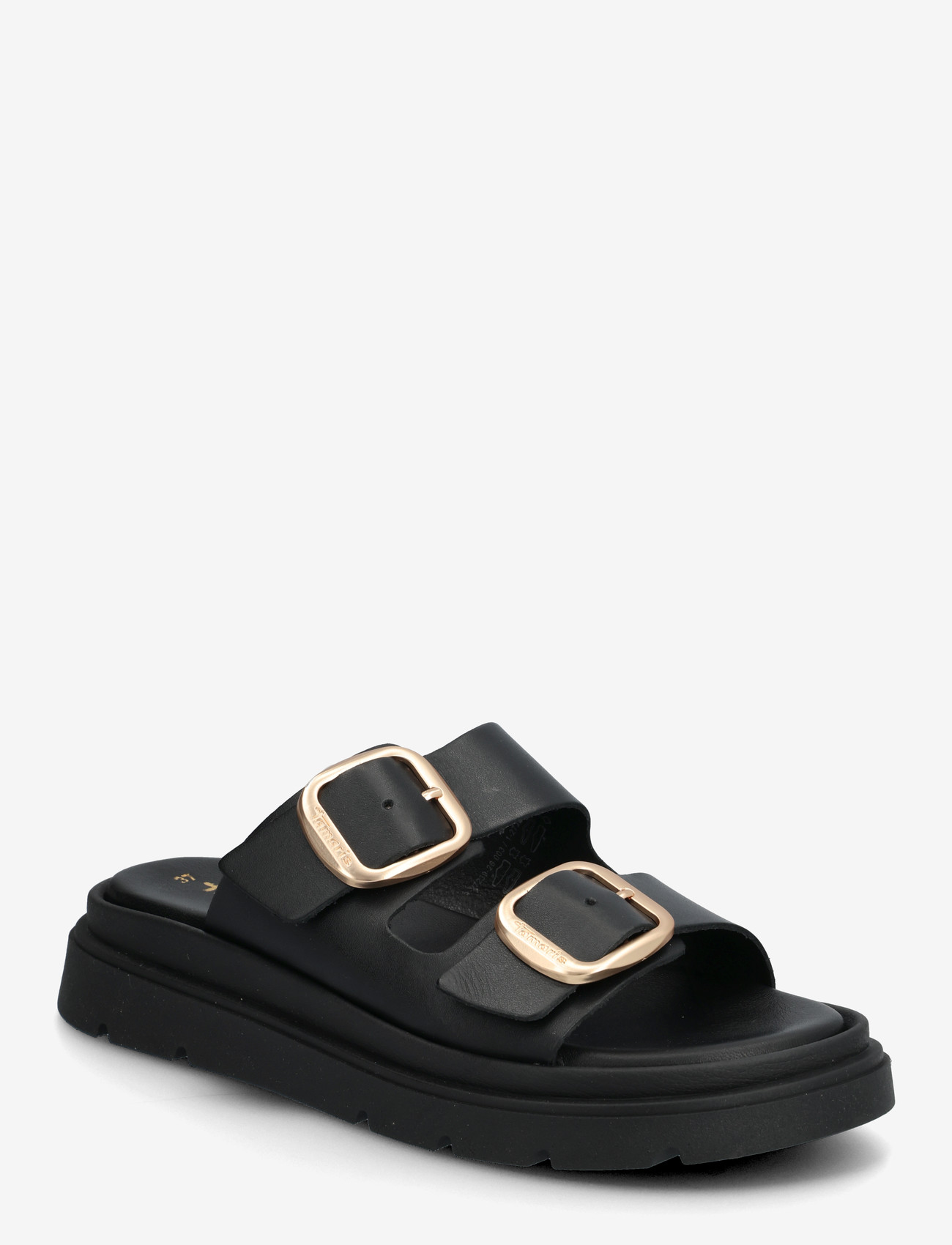 Tamaris - Women Slides - matalat sandaalit - black leather - 0