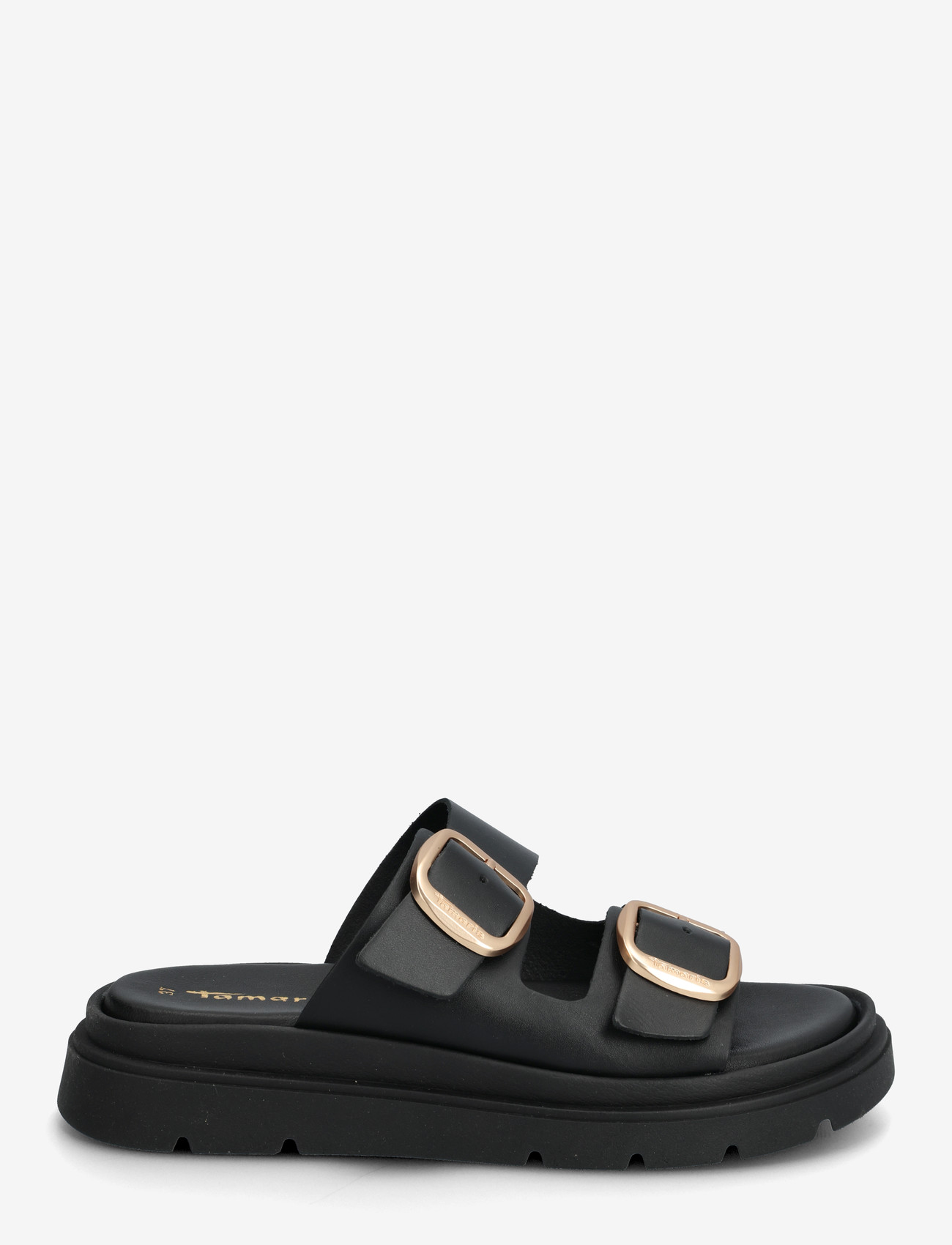 Tamaris - Women Slides - matalat sandaalit - black leather - 1