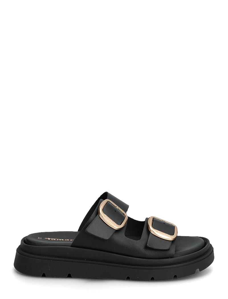 Tamaris - Women Slides - matalat sandaalit - black leather - 1