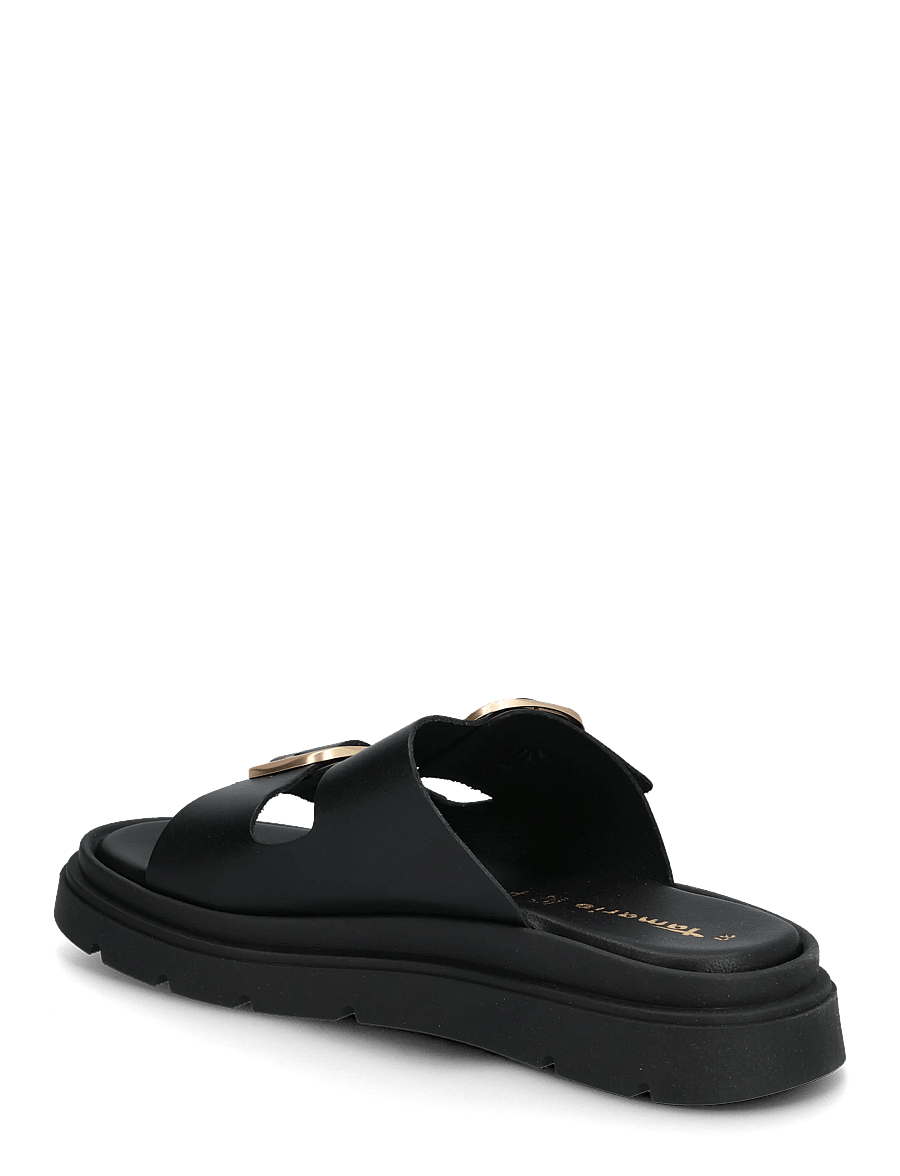 Tamaris - Women Slides - zempapēžu sandales - black leather - 2