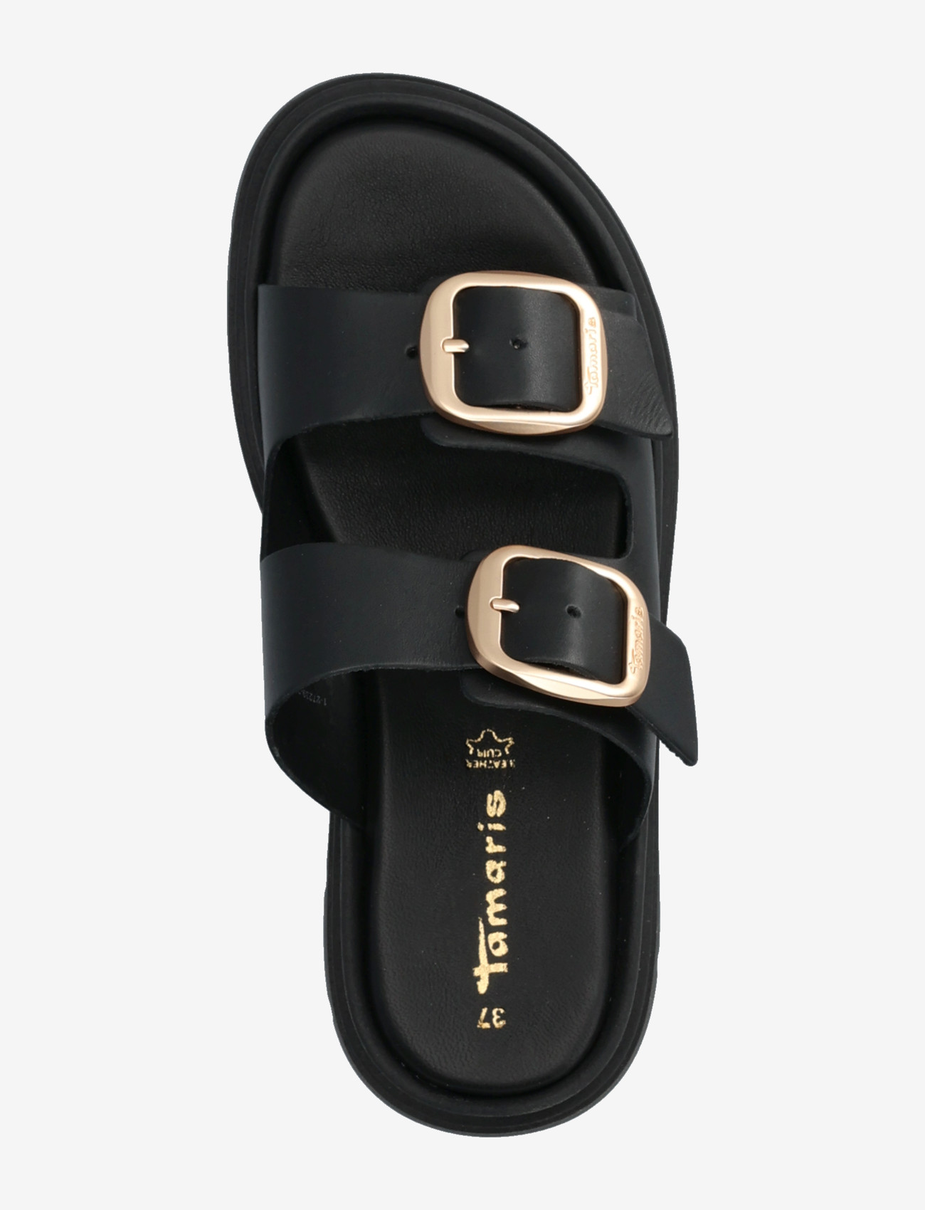 Tamaris - Women Slides - matalat sandaalit - black leather - 3
