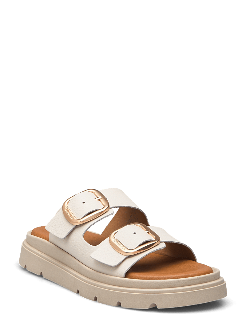 Tamaris - Women Slides - lygiapadės basutės - ivory leather - 0