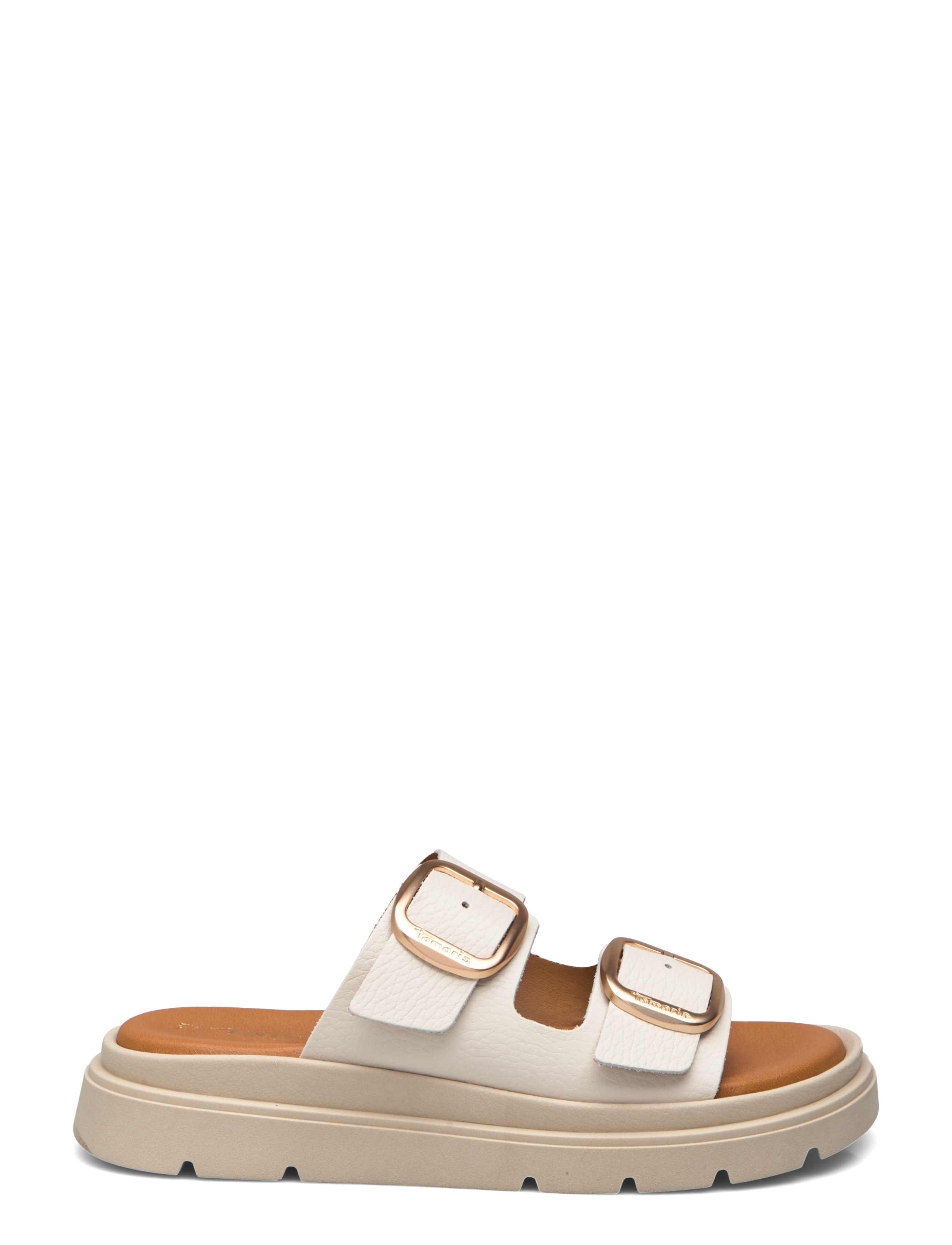 Tamaris - Women Slides - flache sandalen - ivory leather - 1