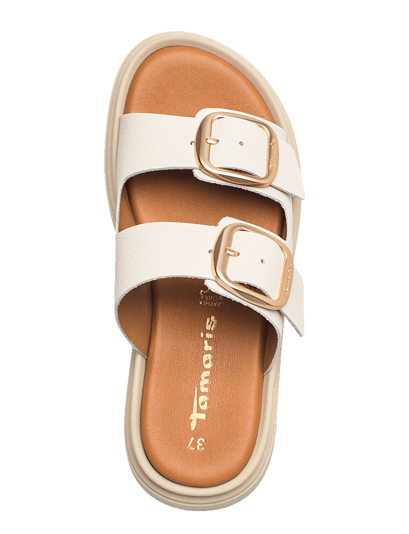 Tamaris - Women Slides - lygiapadės basutės - ivory leather - 3