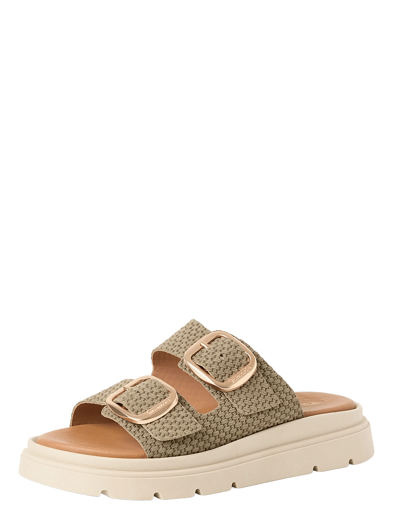 Tamaris - Women Slides - flade sandaler - olive structure - 0