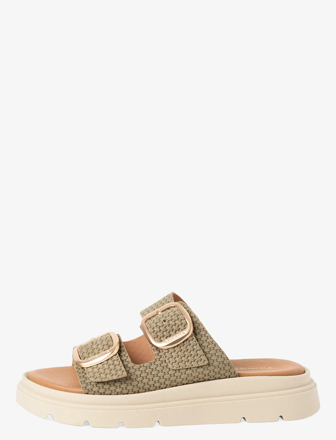Tamaris - Women Slides - flade sandaler - olive structure - 1