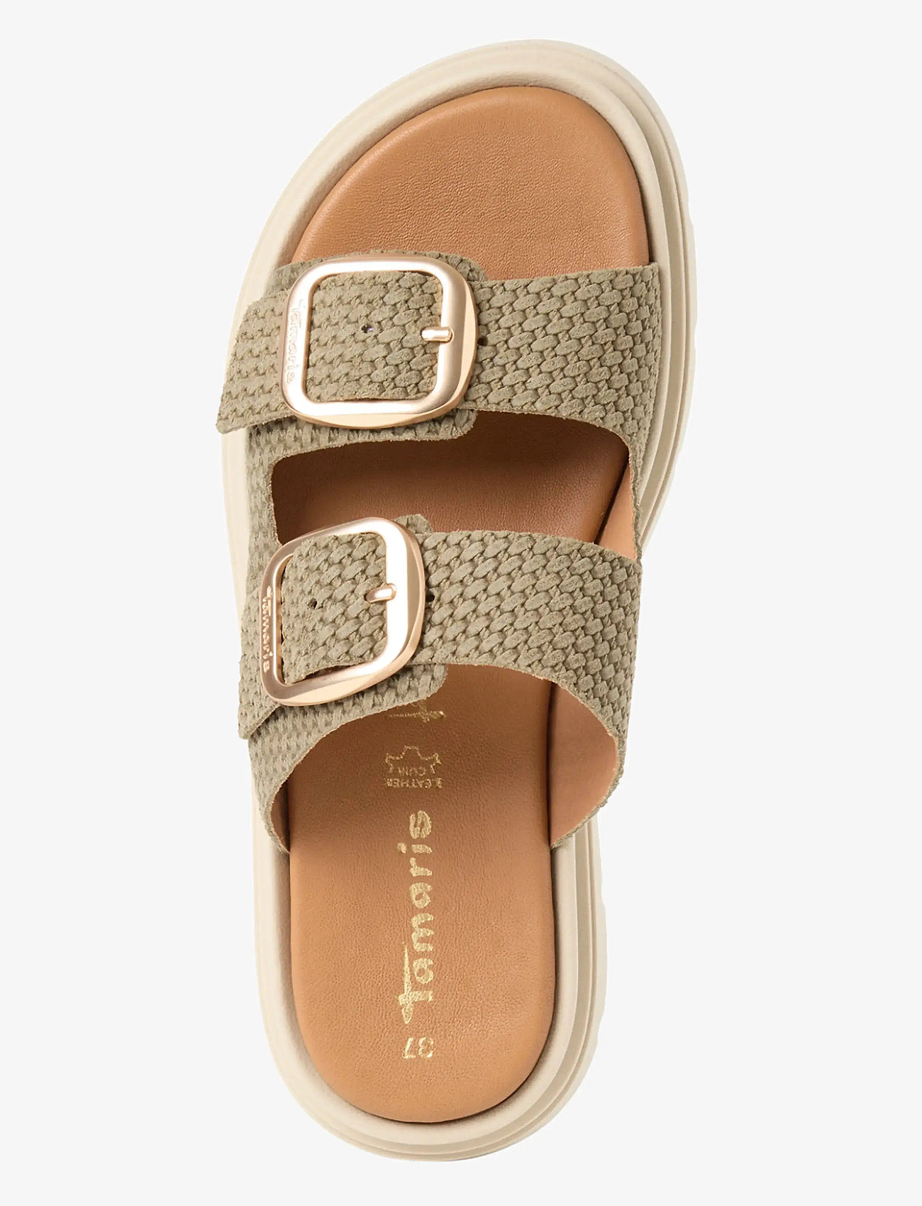Tamaris - Women Slides - flade sandaler - olive structure - 4