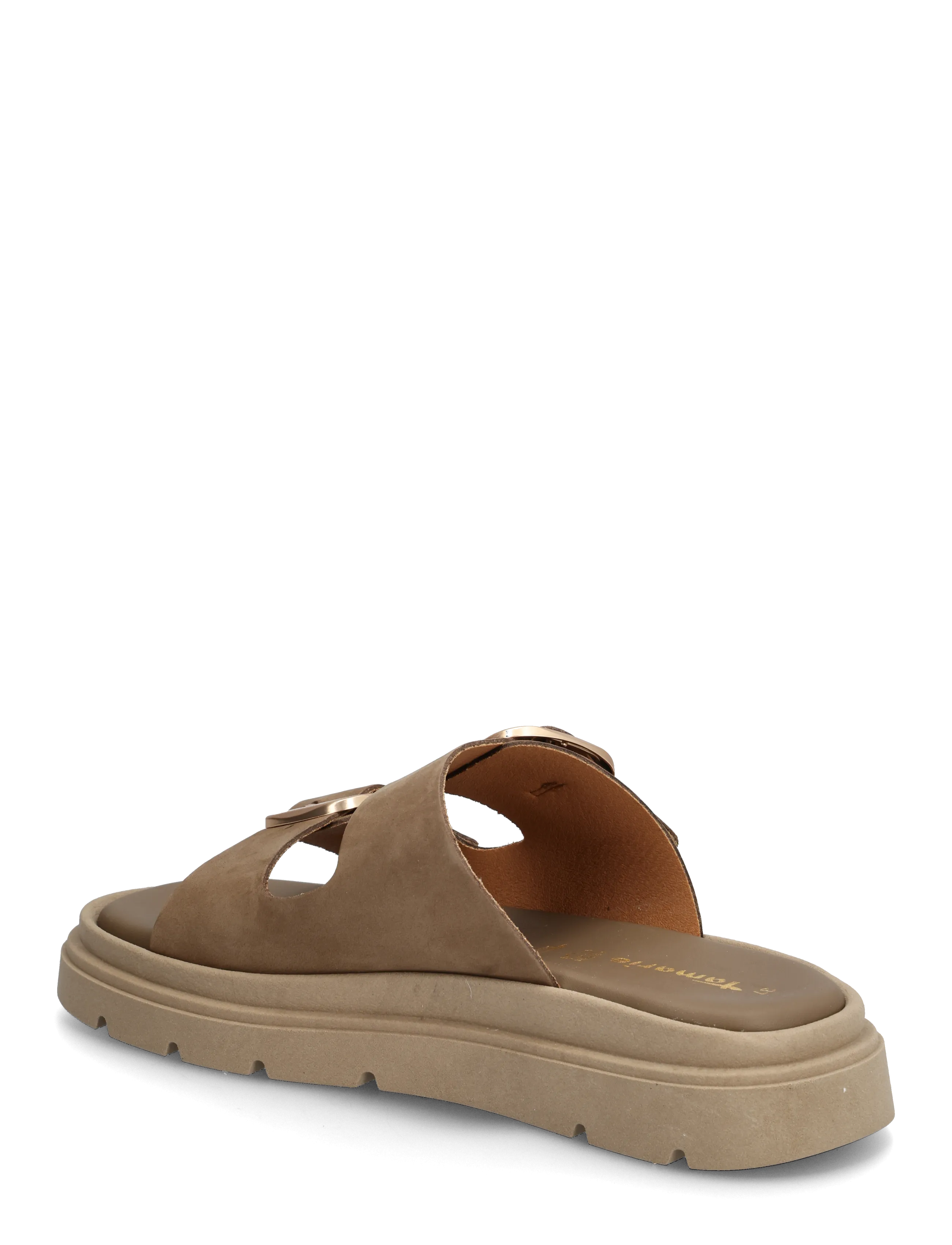 Tamaris - Women Slides - flade sandaler - taupe nubuc - 2