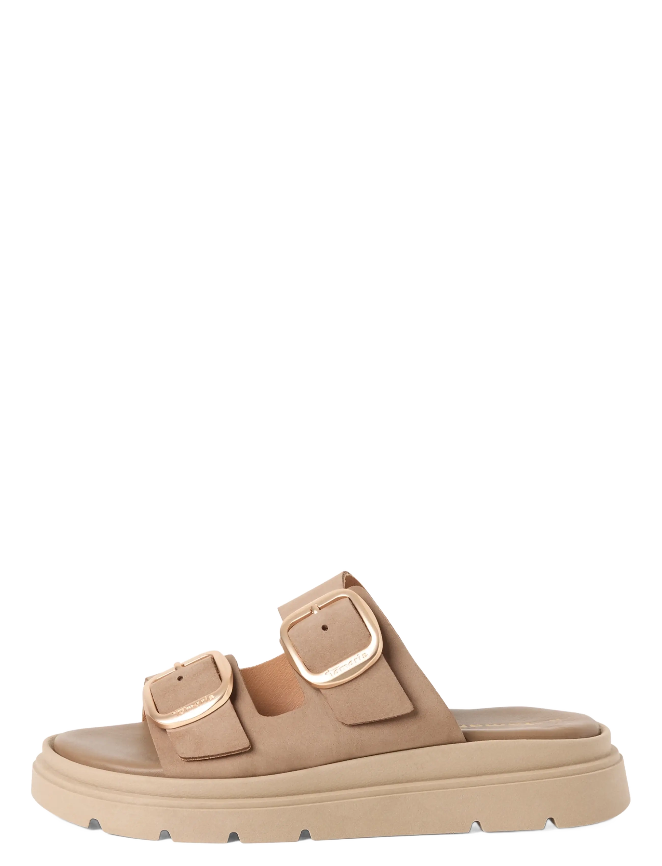 Tamaris - Women Slides - flade sandaler - taupe nubuc - 2