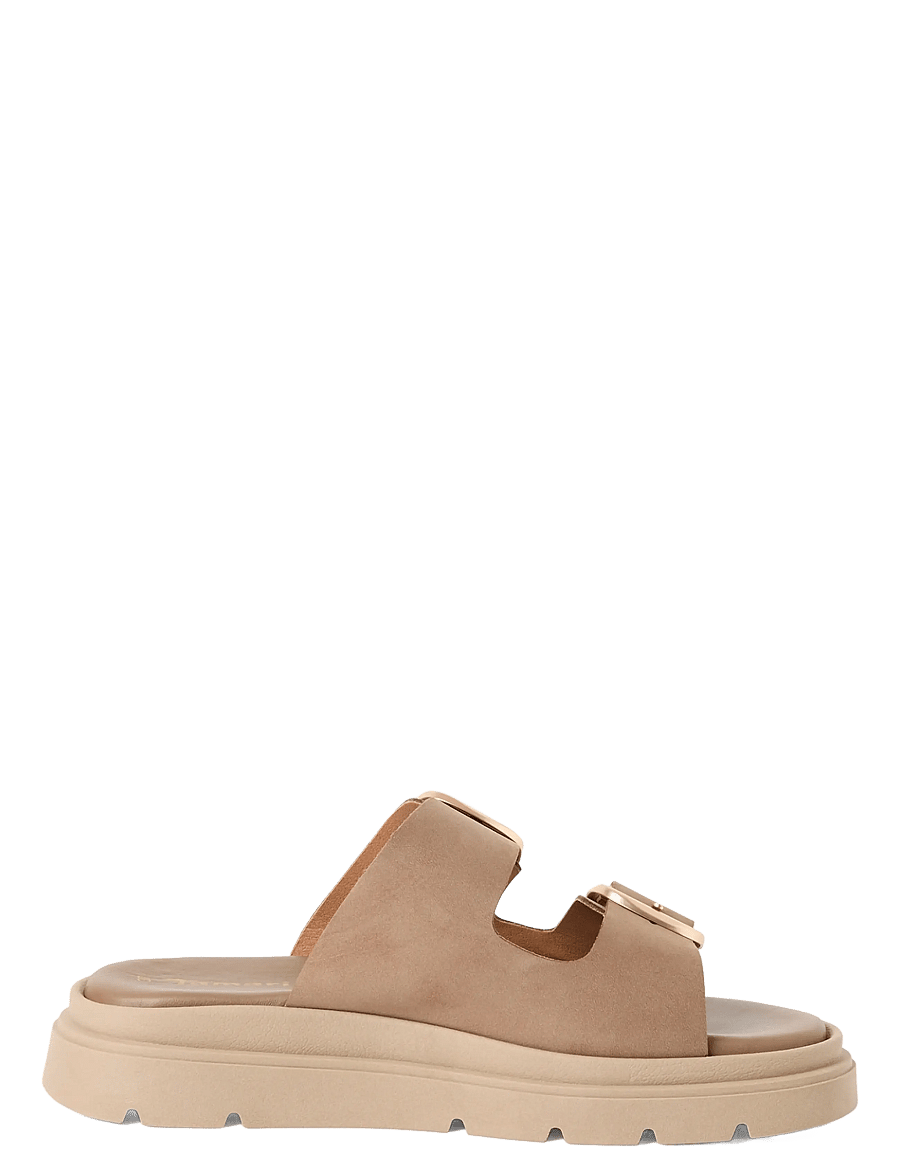 Tamaris - Women Slides - flache sandalen - taupe nubuc - 3