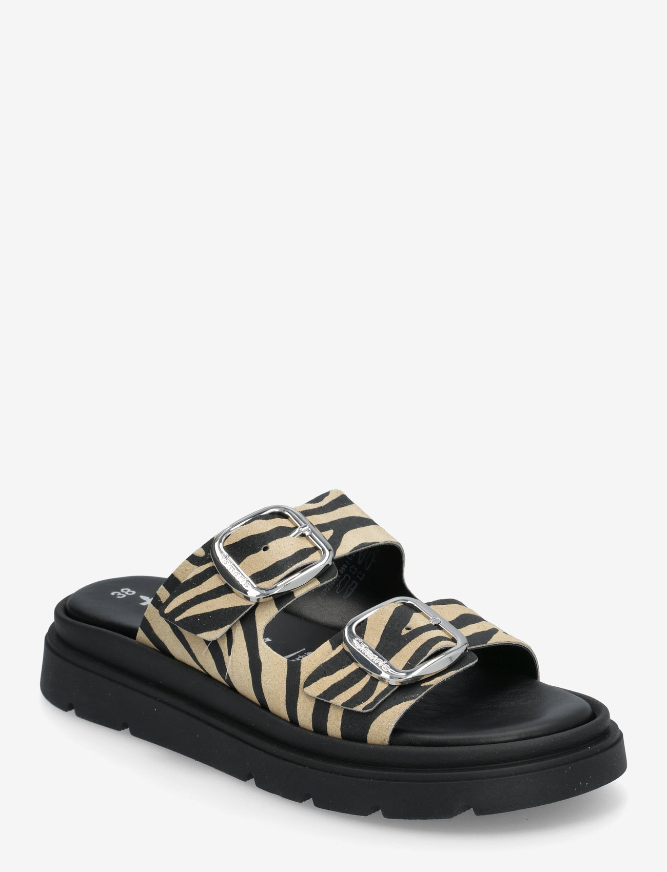 Tamaris - Women Slides - platta sandaler - zebra - 0