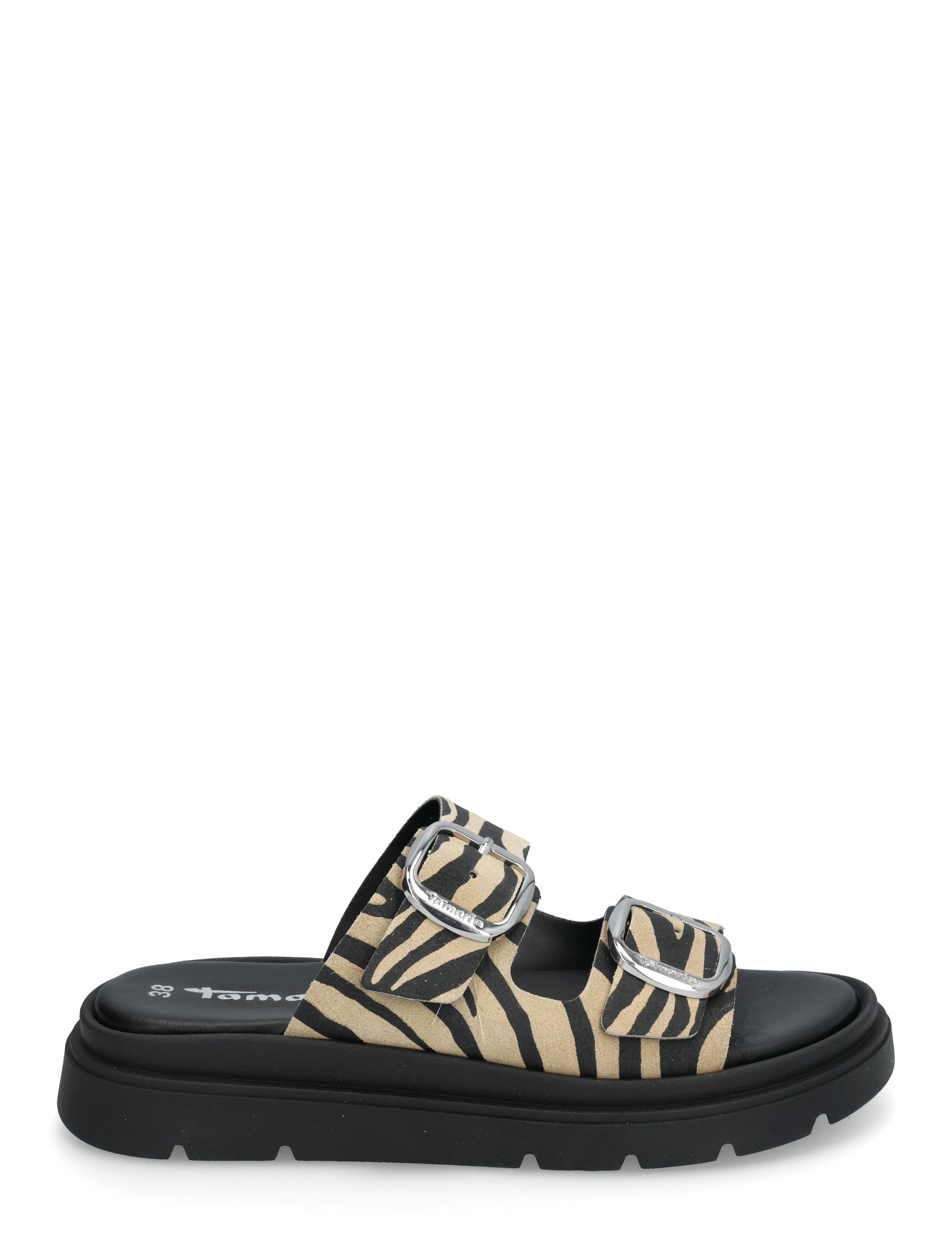 Tamaris - Women Slides - flade sandaler - zebra - 1