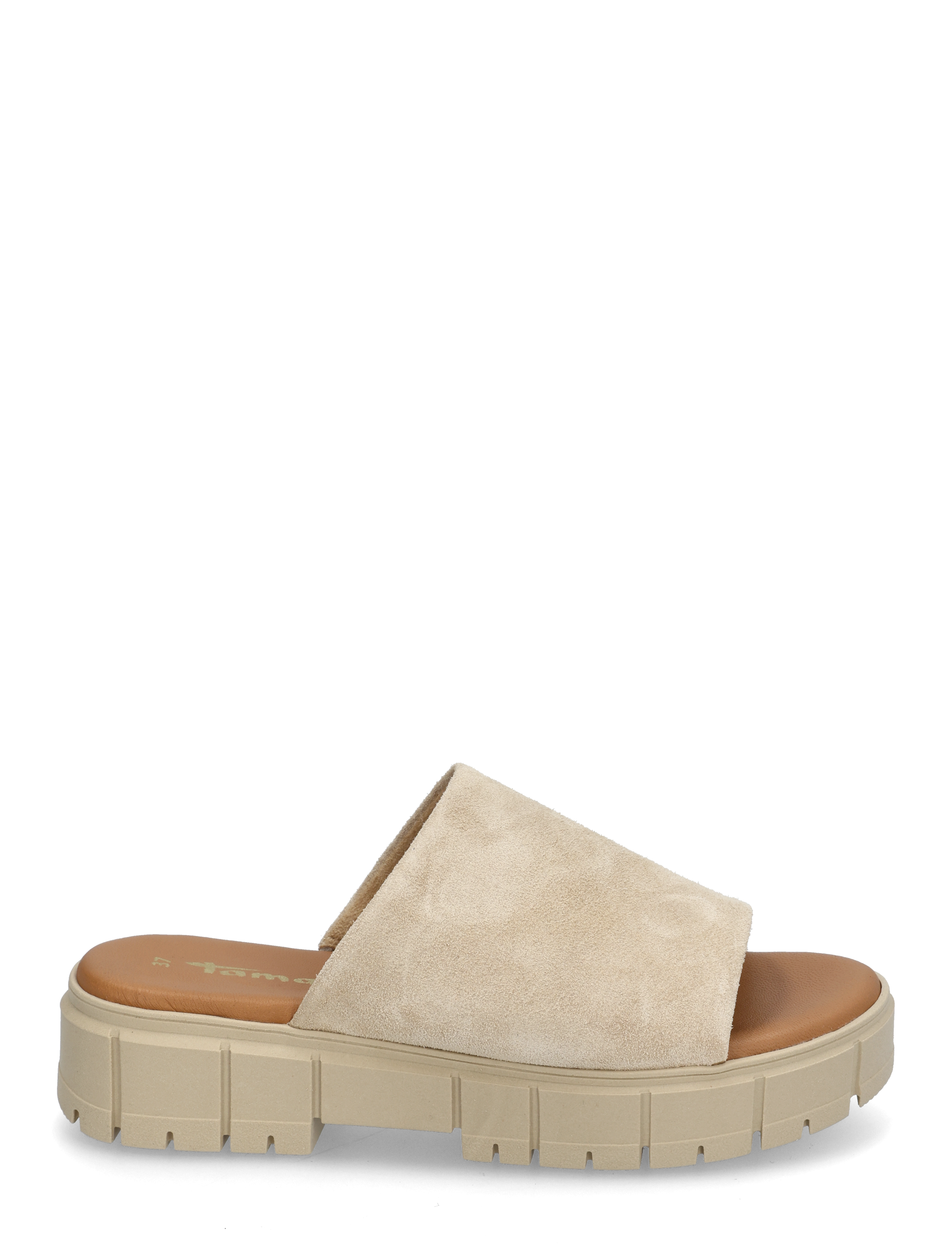 Tamaris - Women Slides - platta sandaler - tan suede - 1