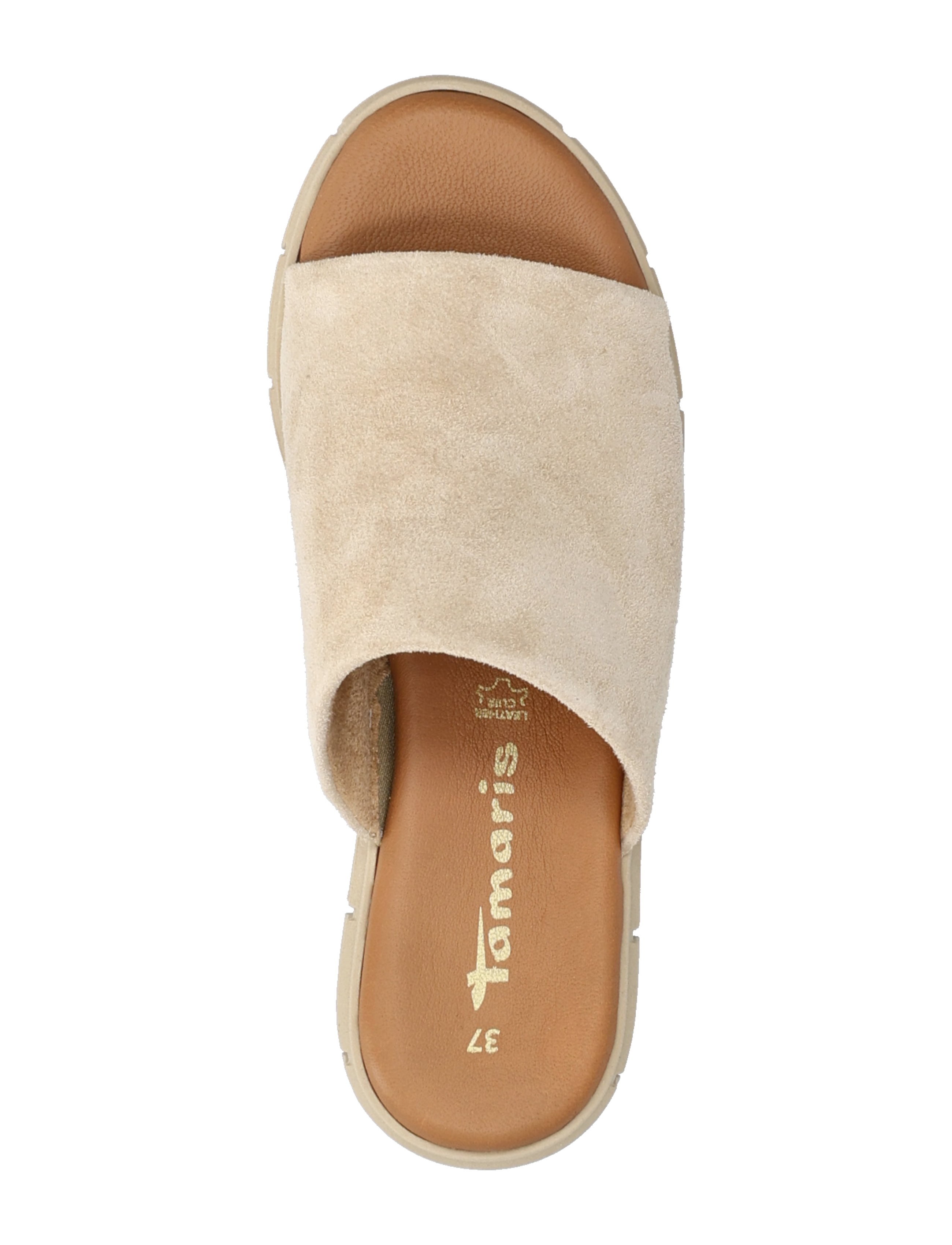 Tamaris - Women Slides - platta sandaler - tan suede - 3