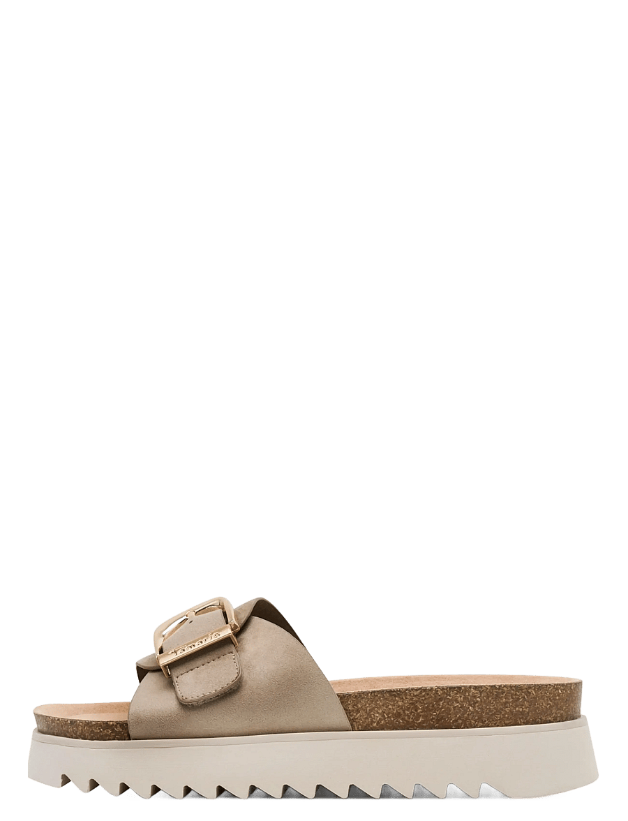 Tamaris - Women Slides - flache sandalen - taupe - 1