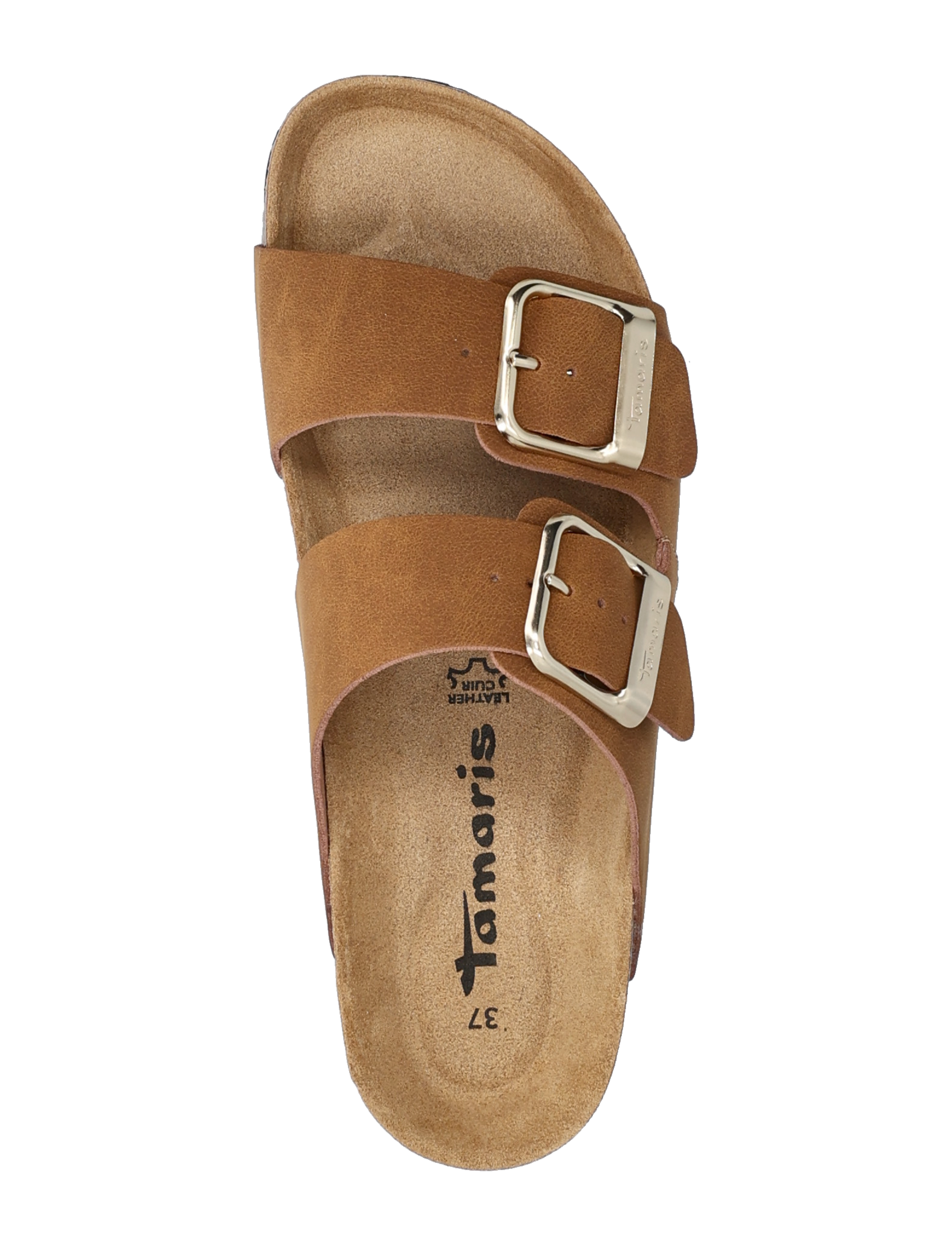Tamaris - Women Slides - cognac nubuc - 3