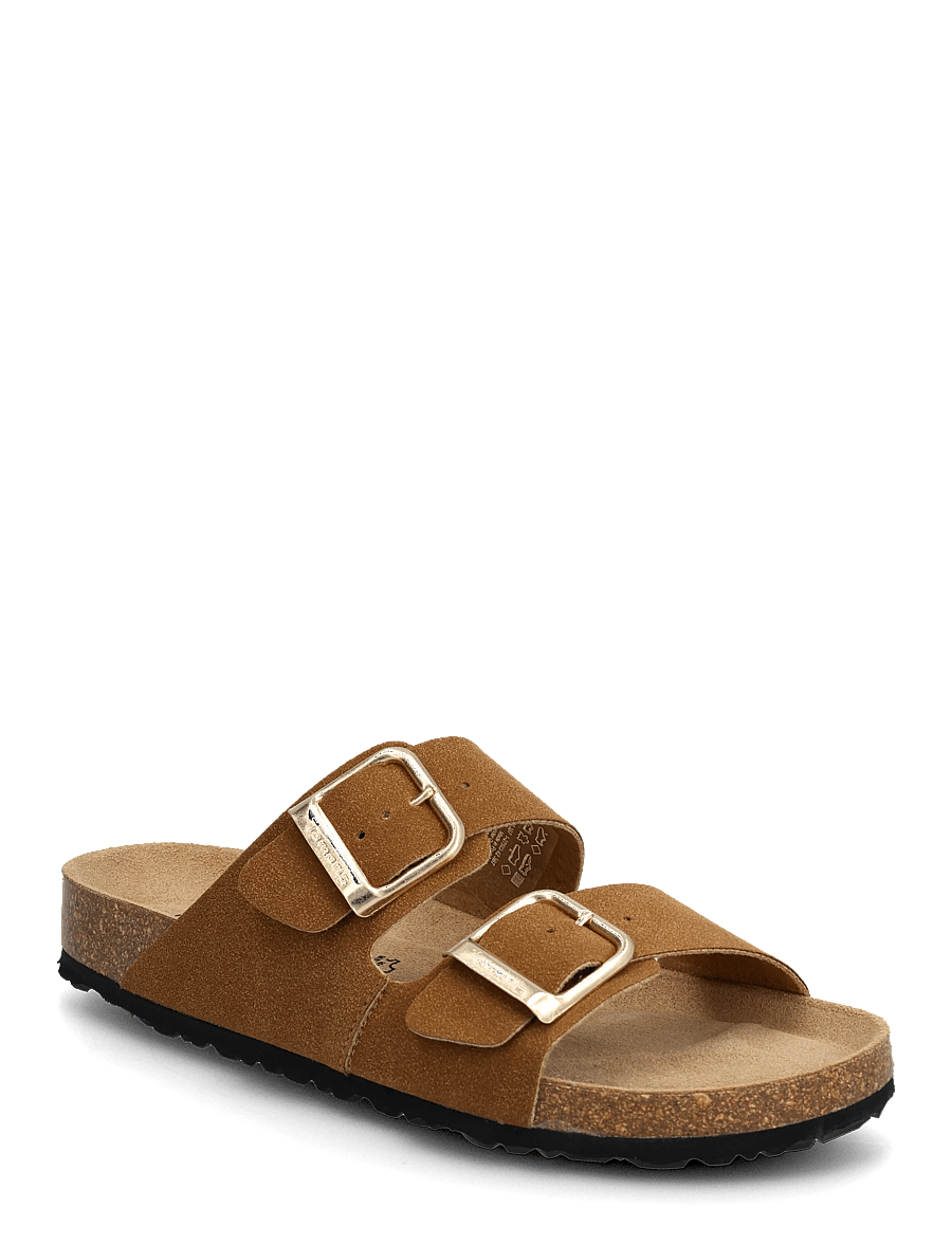Tamaris - Women Slides - flade sandaler - cognac nubuc - 0