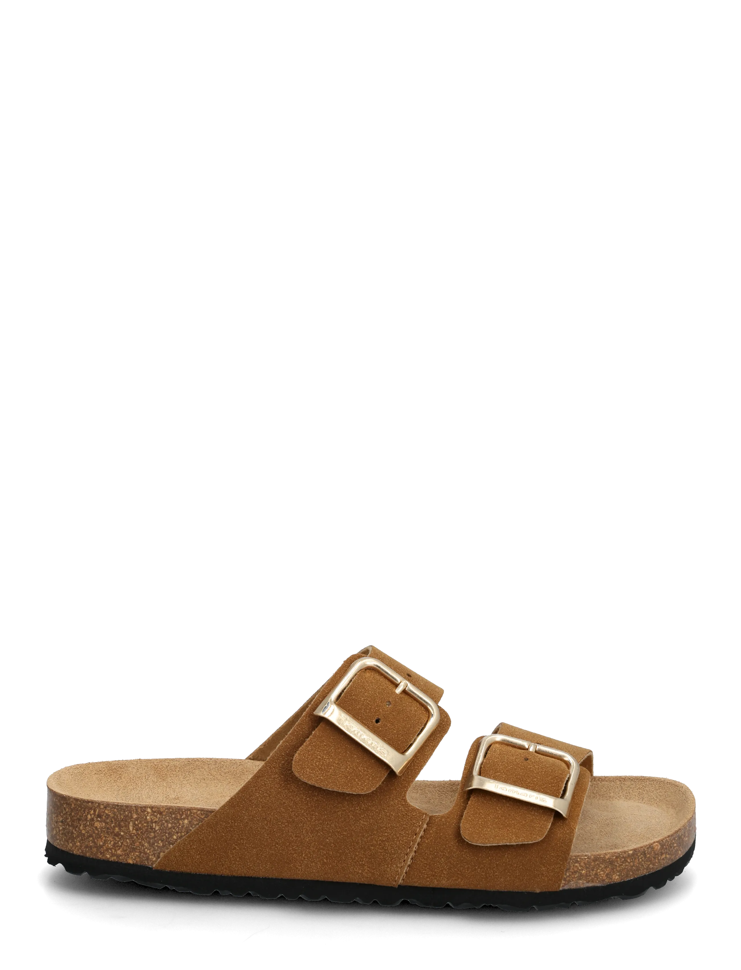 Tamaris - Women Slides - flache sandalen - cognac nubuc - 1