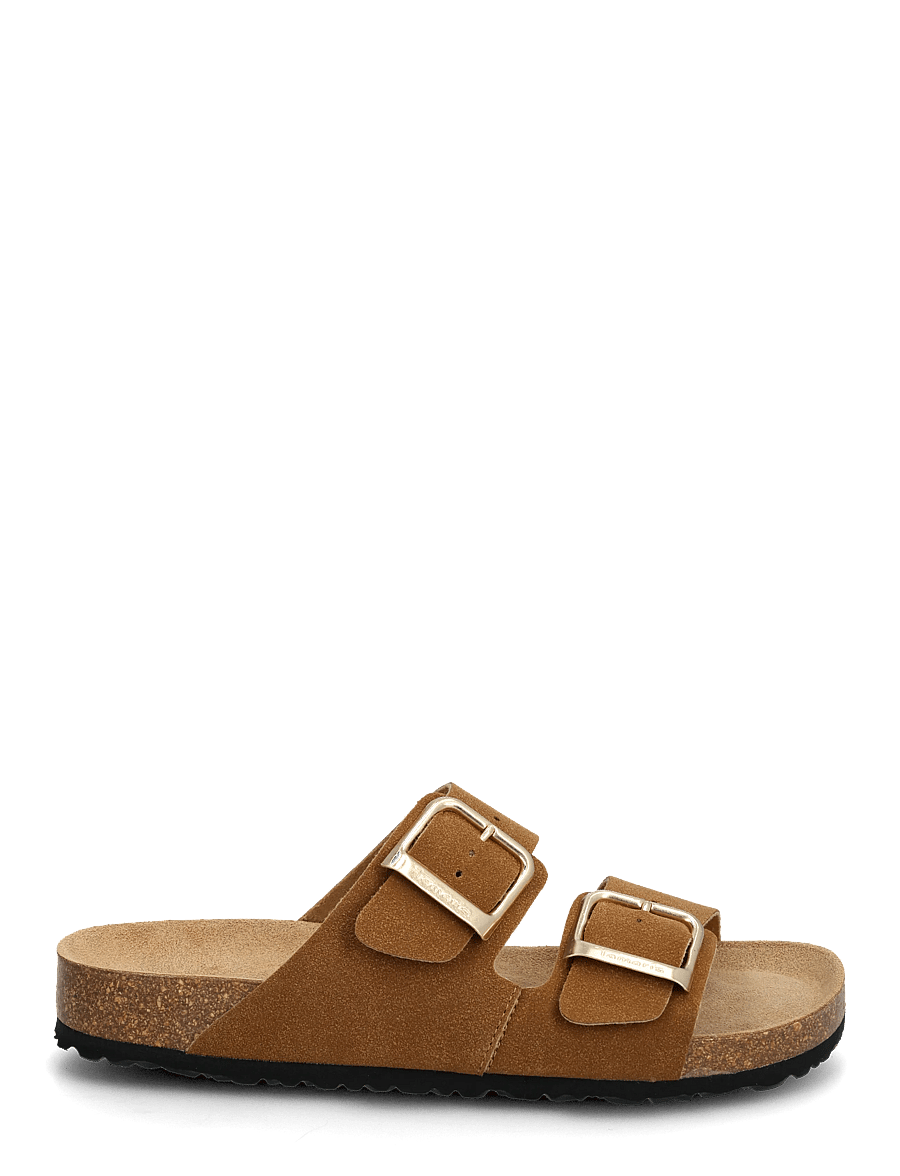Tamaris - Women Slides - flade sandaler - cognac nubuc - 1