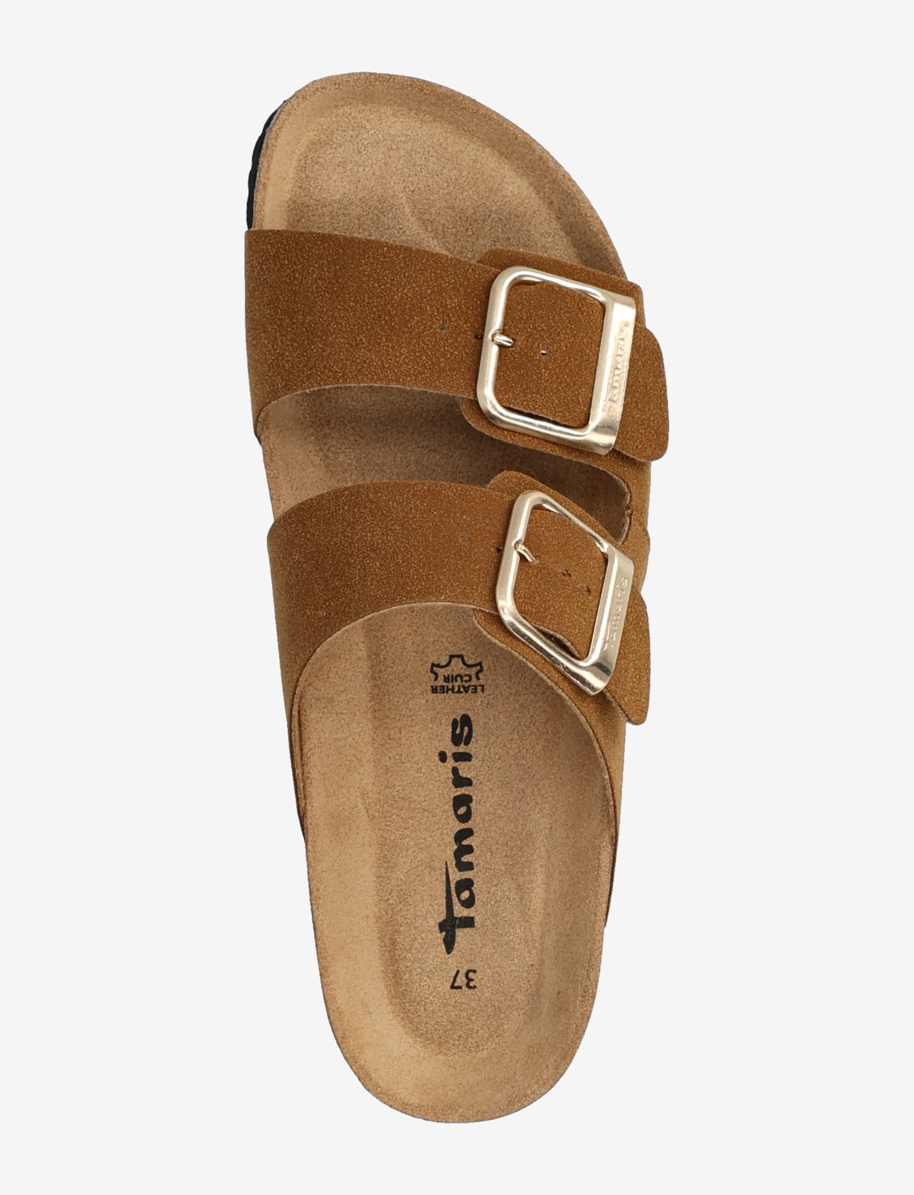 Tamaris - Women Slides - flade sandaler - cognac nubuc - 3