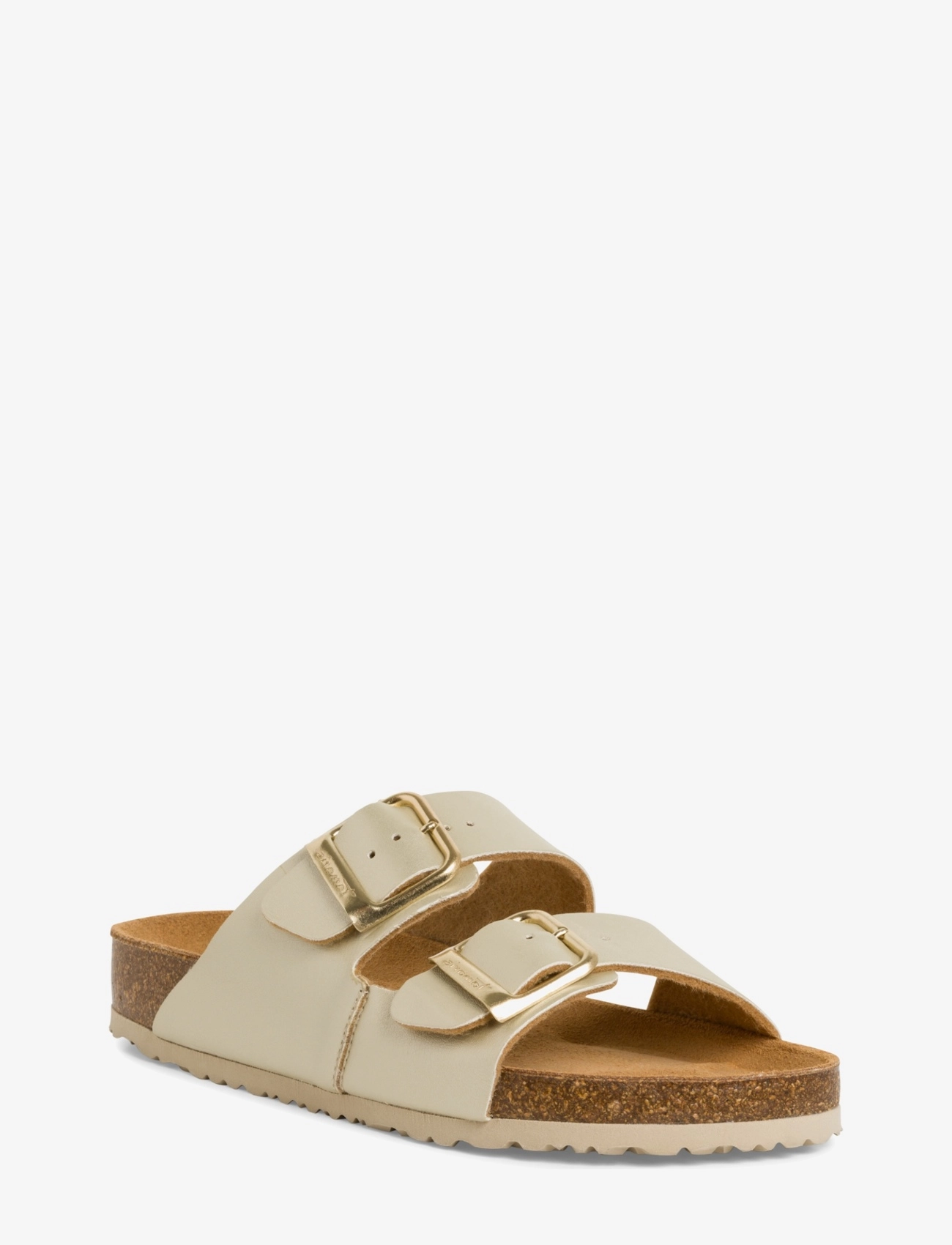 Tamaris Women Slides, 38, Sandals, Gold - Flat, Frauen