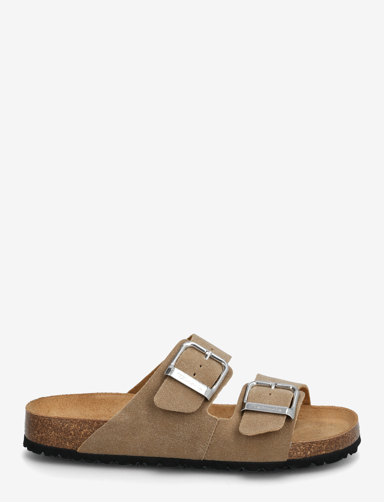 Tamaris - Women Slides - flade sandaler - taupe nubuc - 1