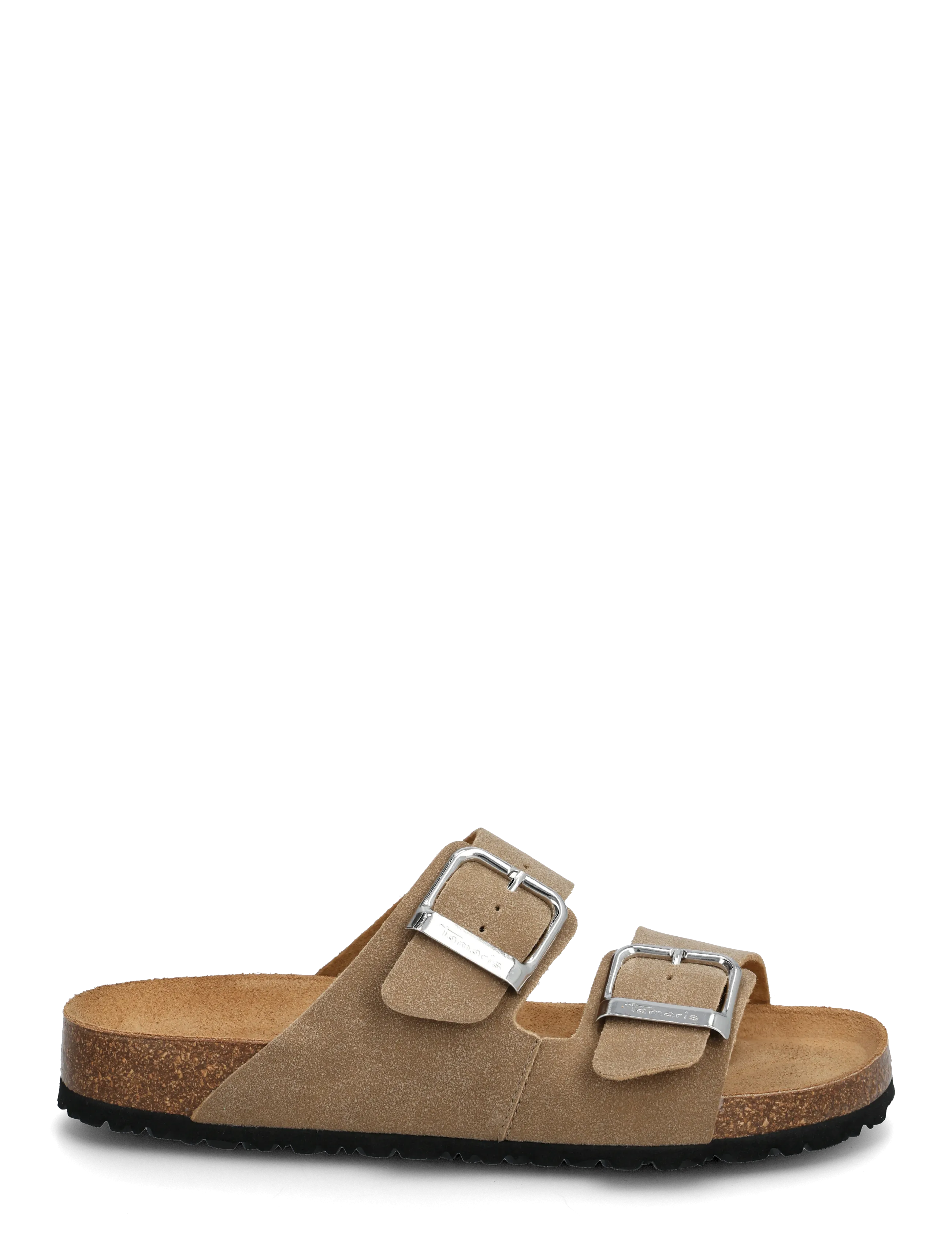 Tamaris - Women Slides - flache sandalen - taupe nubuc - 1