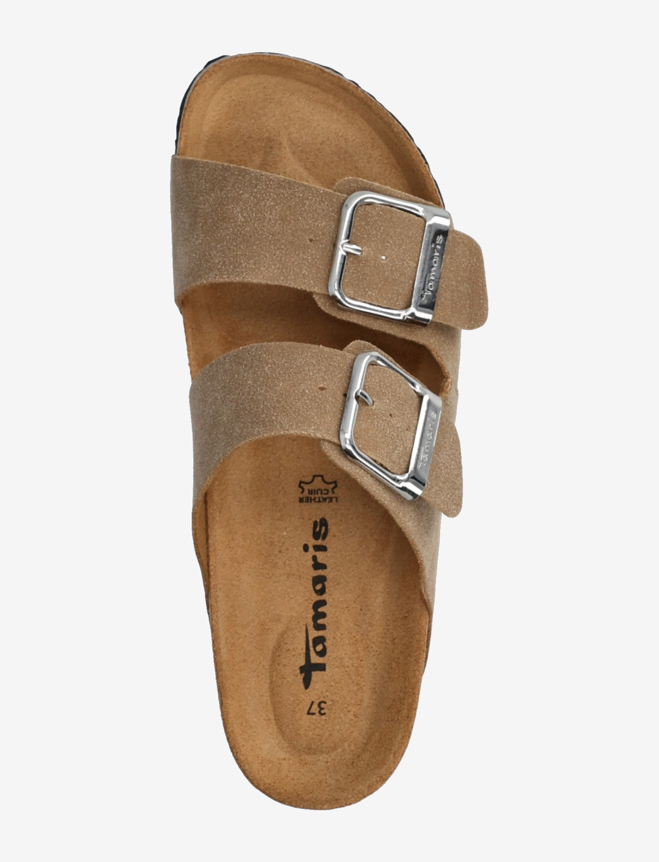 Tamaris - Women Slides - flade sandaler - taupe nubuc - 3