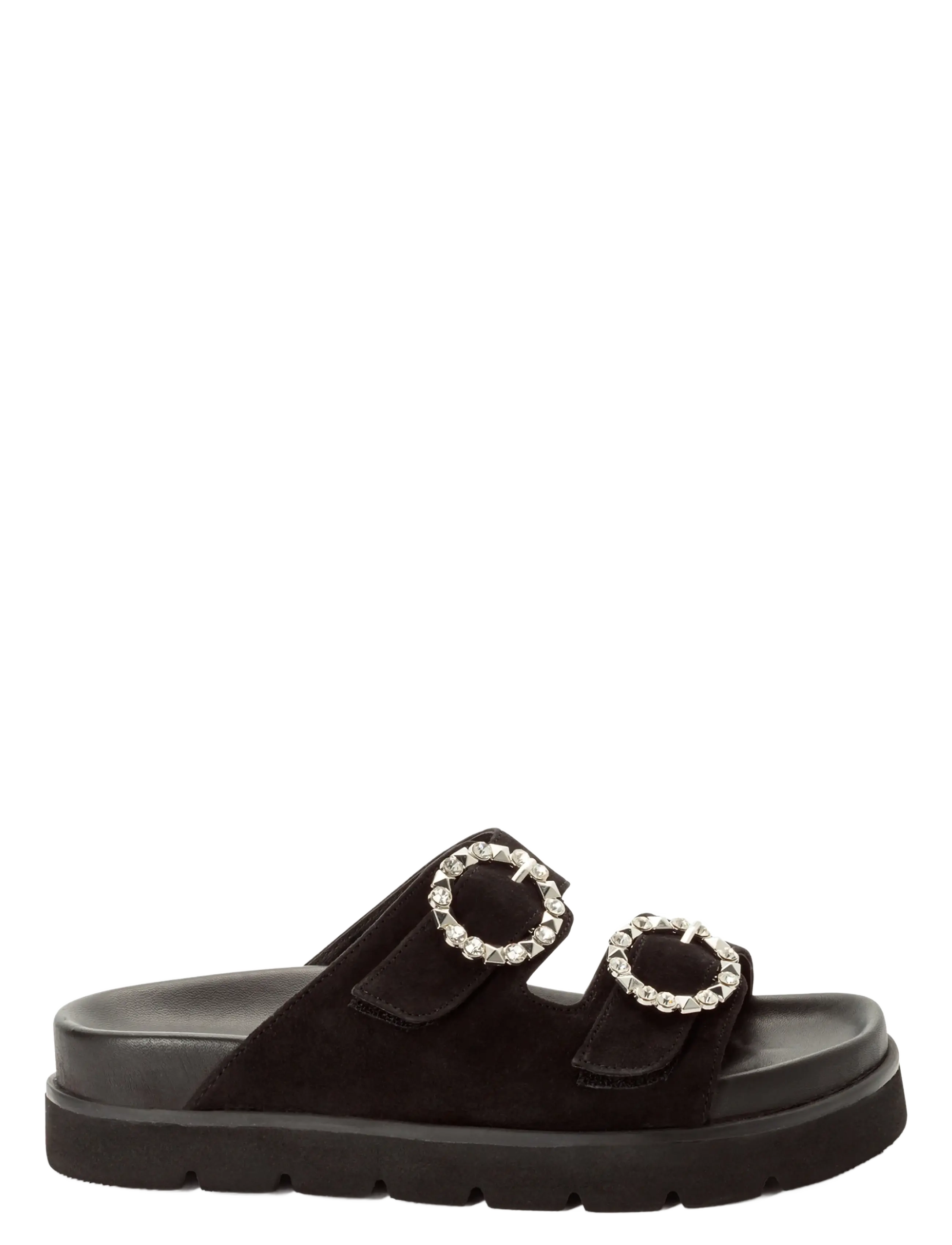 Tamaris - Women Slides - flache sandalen - black suede - 1