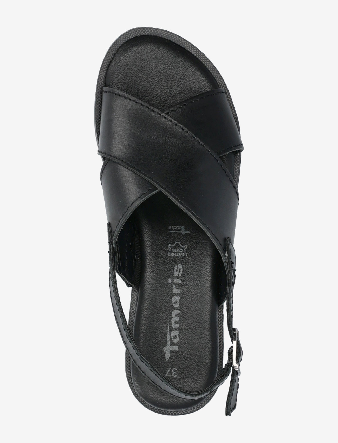 Tamaris - Women Sandals - flat sandals - black leather - 3