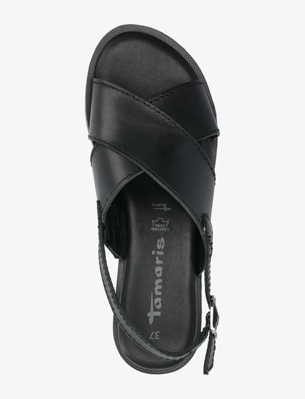 Tamaris - Women Sandals - kontsata sandaalid - black leather - 3