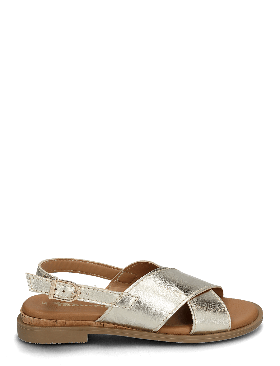 Tamaris - Women Sandals - platta sandaler - light gold metallic - 1