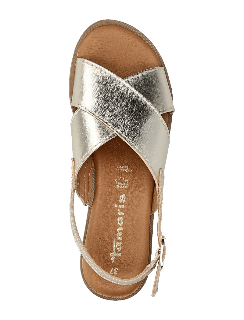 Tamaris - Women Sandals - flat sandals - light gold metallic - 3