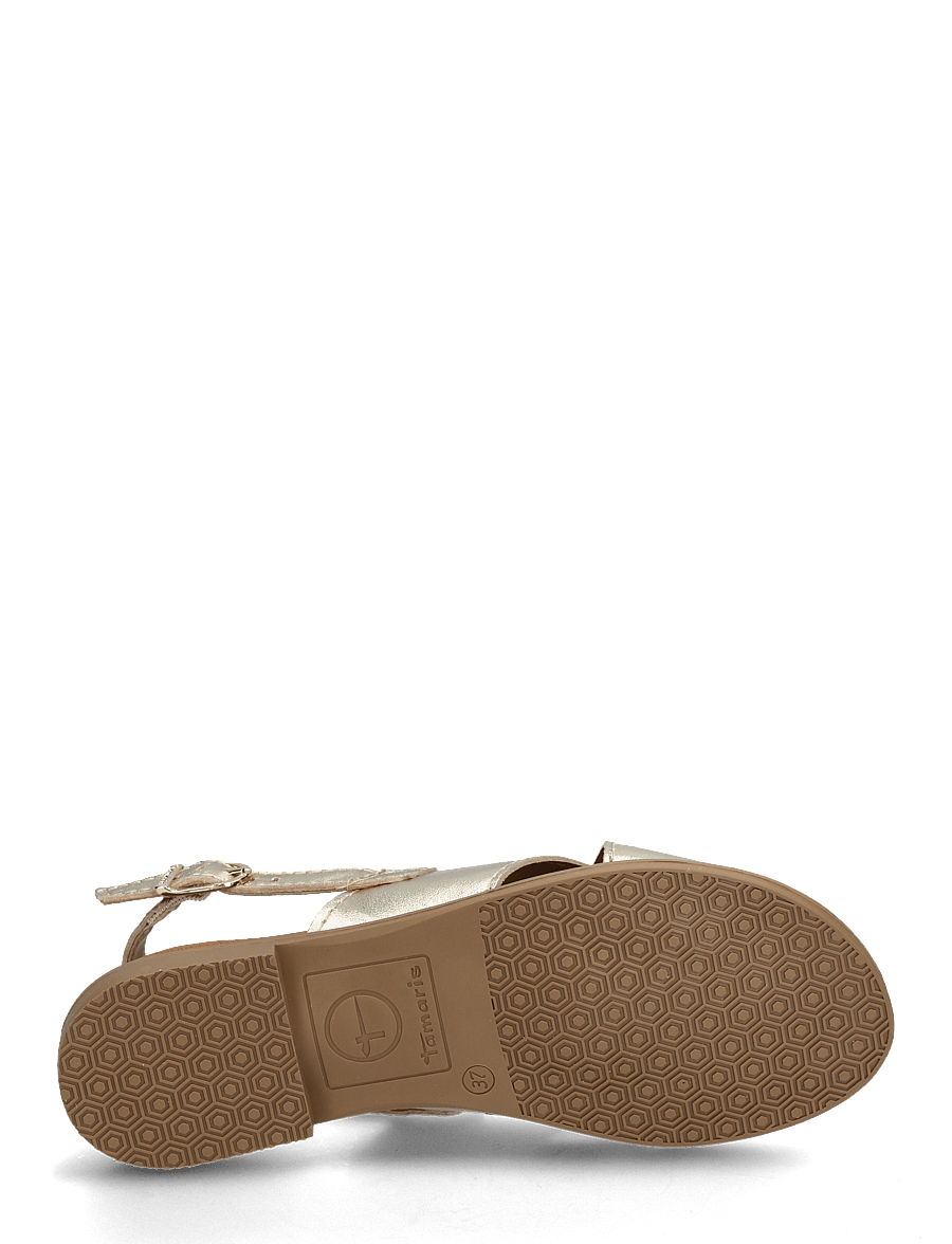 Tamaris - Women Sandals - platta sandaler - light gold metallic - 4