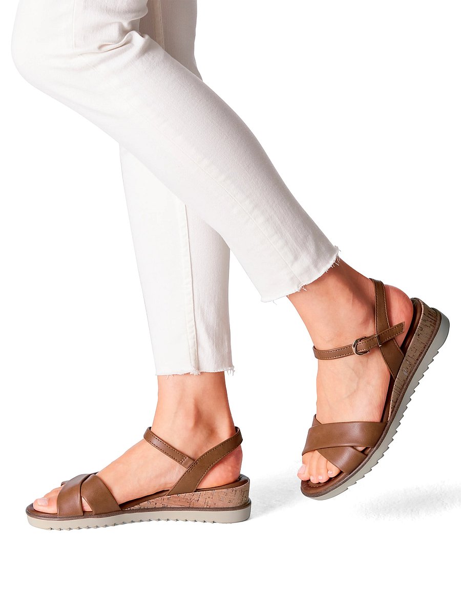 Tamaris - Women Sandals - wedge heels - cognac - 5