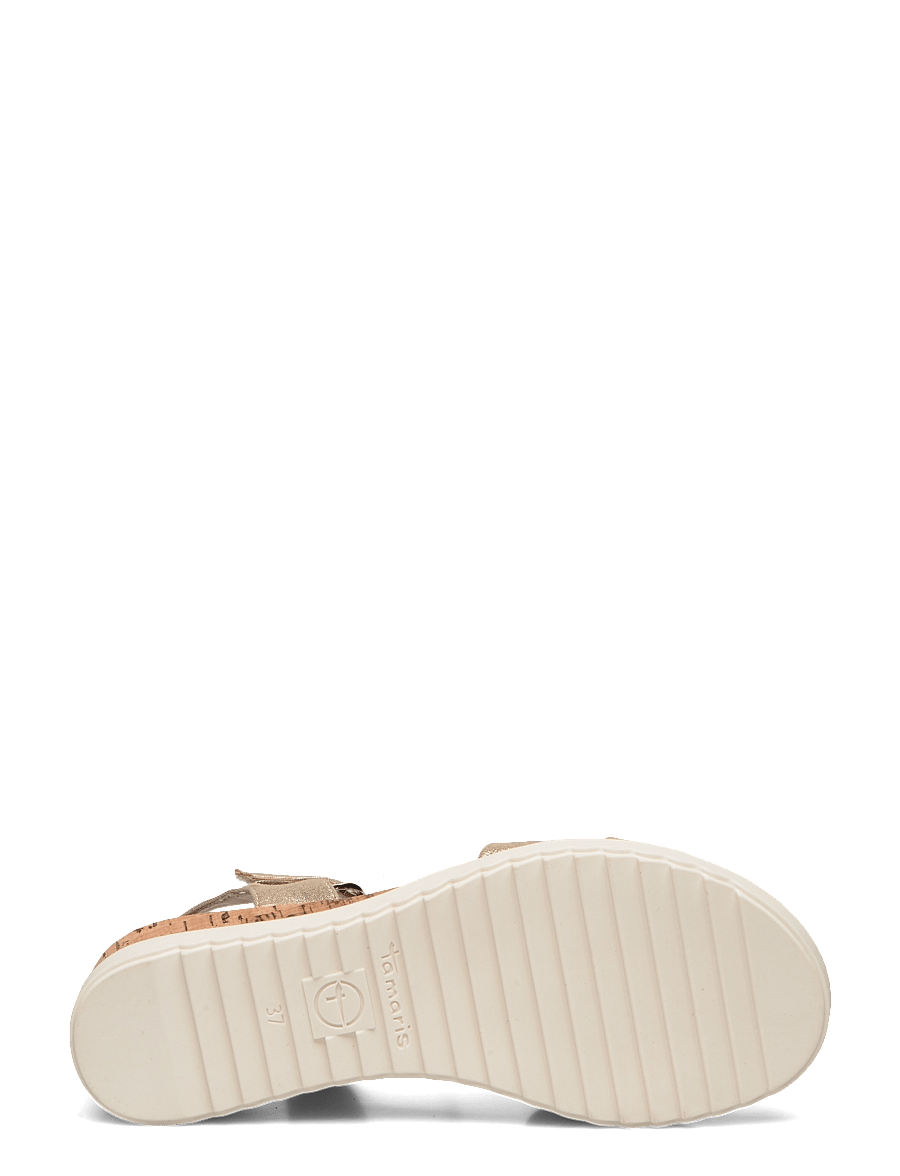 Tamaris - Women Sandals - wedge heels - light gold - 4